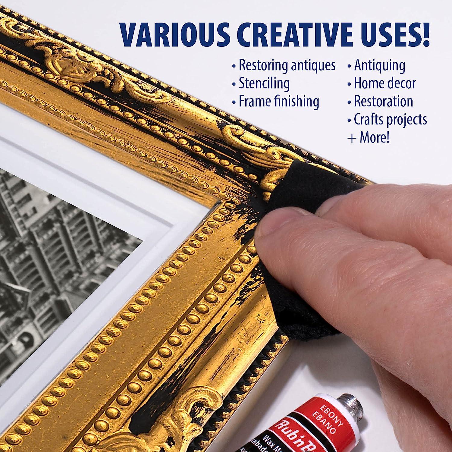 AMACO Rub n Buff Wax Metallic Finish Ebony 15ml Tubes Gilding Wax