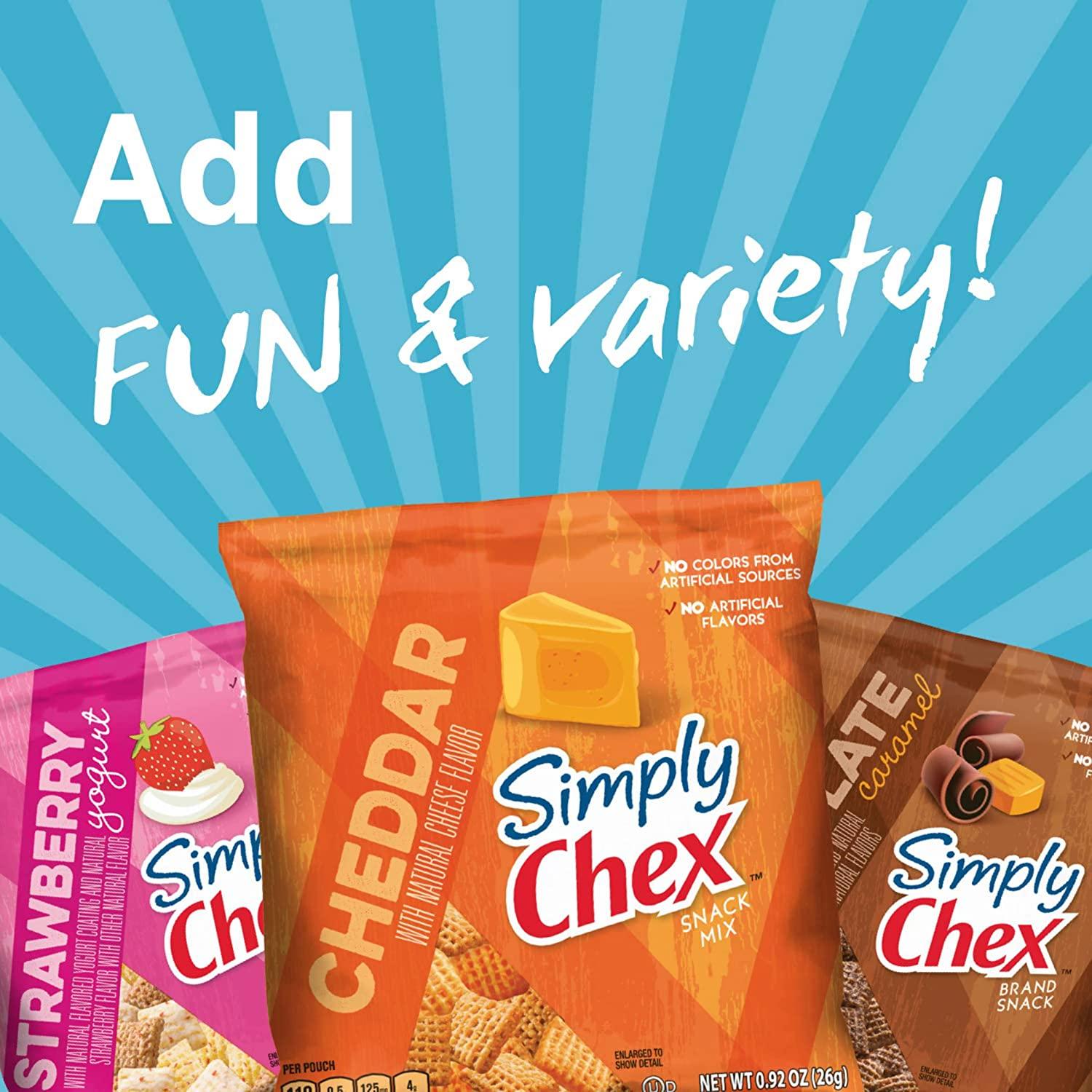 Chex Mix Brand Snack Pack 12 Count 3 Flavor Variety 4 of Each Flavor, Strawberry Yogurt