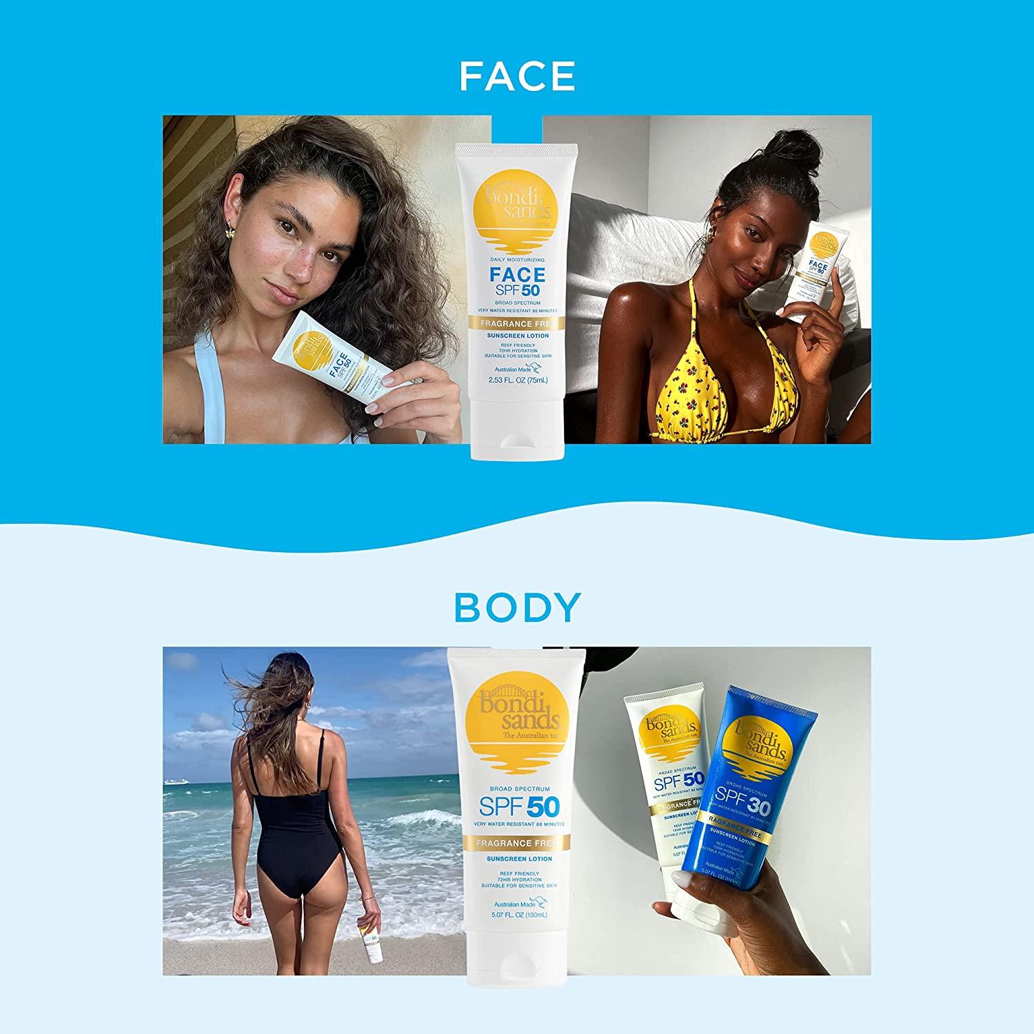 Bondi Sands Fragrance Free Sunscreen Body Lotion SPF 50 Hydrating