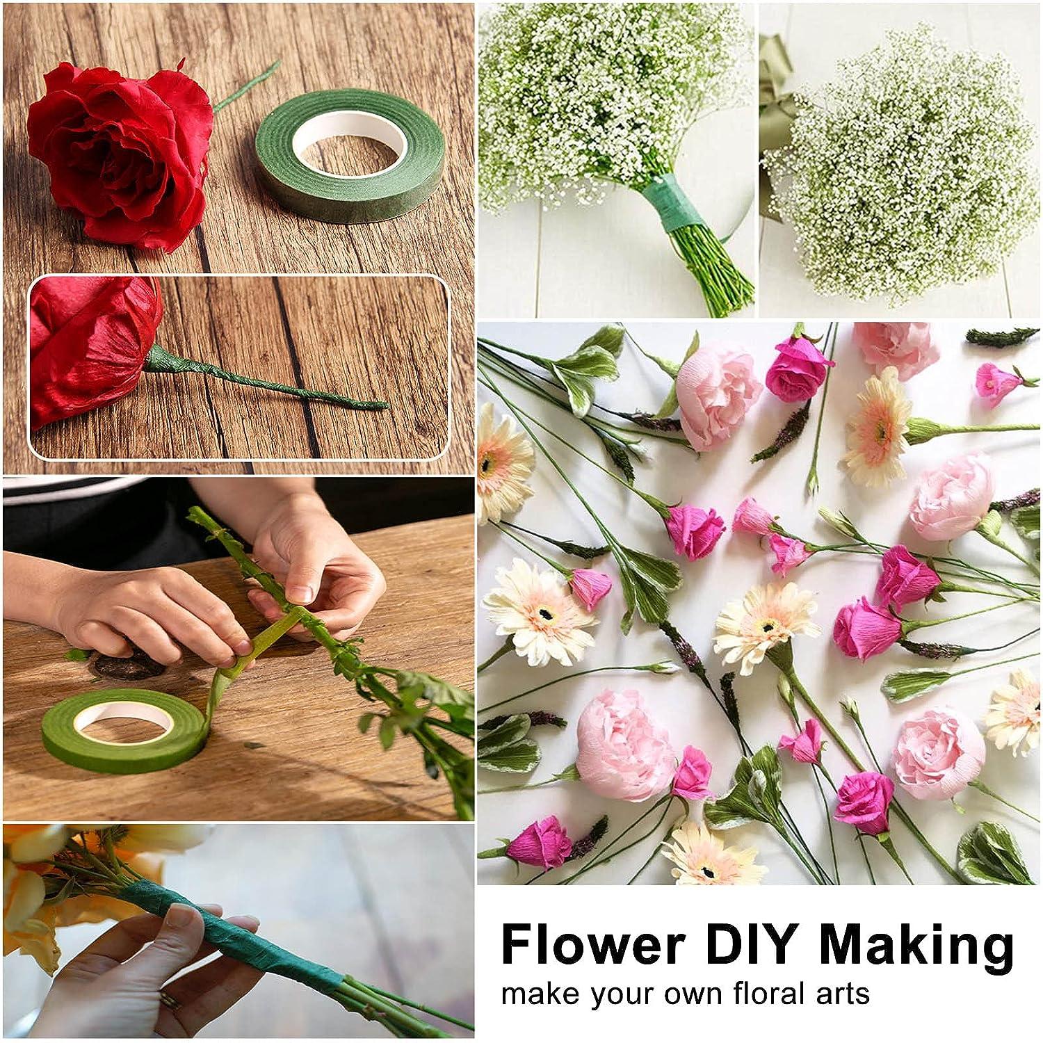 Floral Wire Flower Stem Arrangement Supplies Bouquet Florist Stems Tape  Tools Making Kit Craft Green Paddle Arranging 