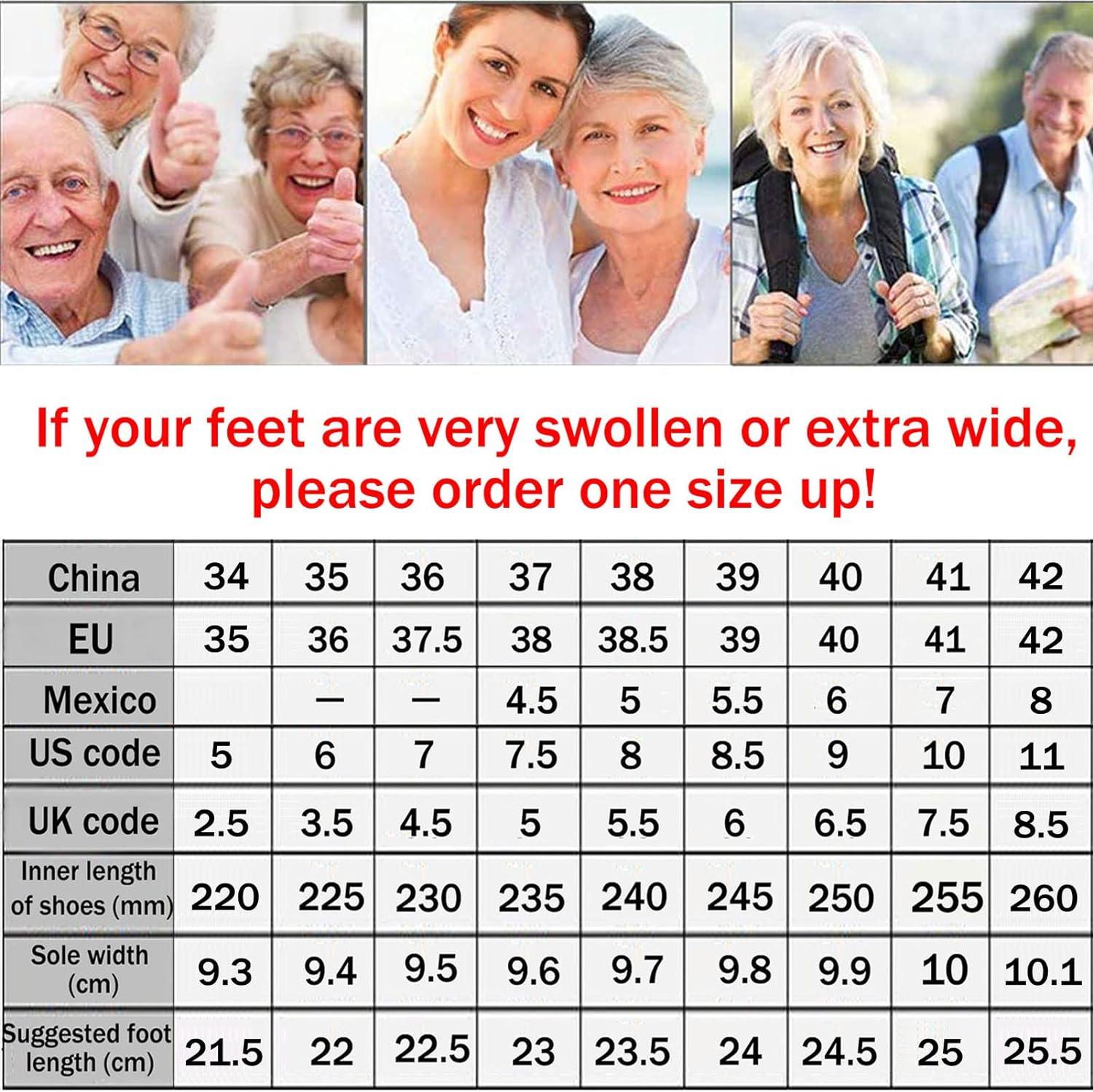 Extra Wide Diabetic Shoes for Women Adjustable Orthopaedic