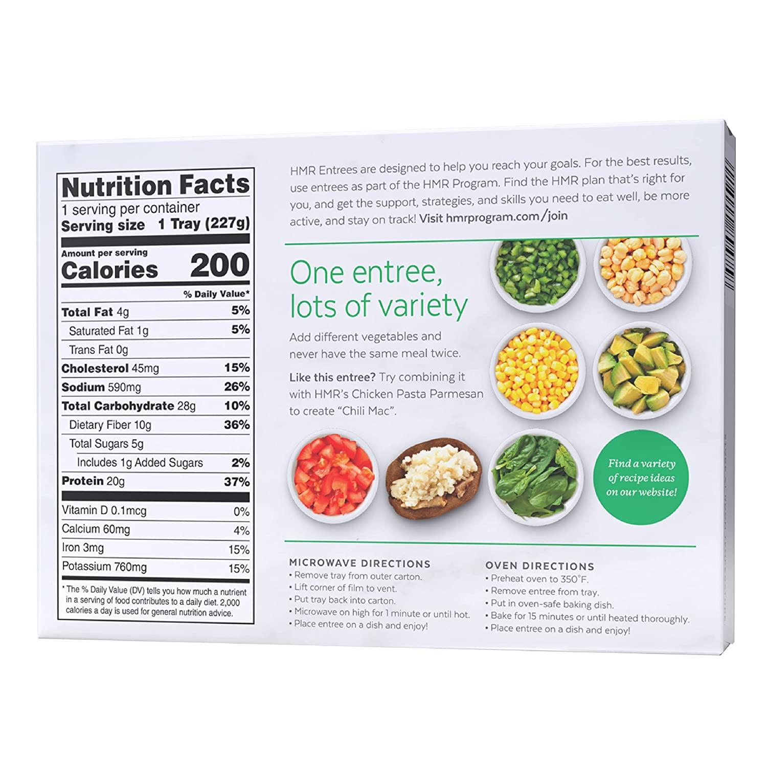 HMR Turkey Chili with Beans Entree, 8 oz. Servings, 6 Ready to Eat Meals