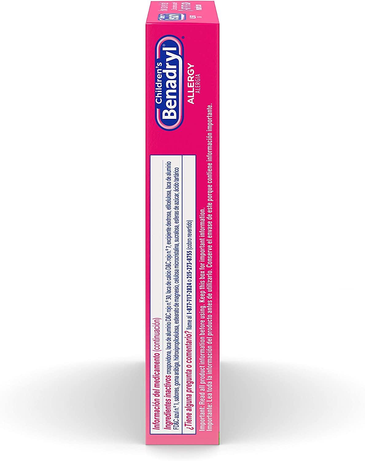Children's Benadryl Allergy Chewables with Diphenhydramine HCl