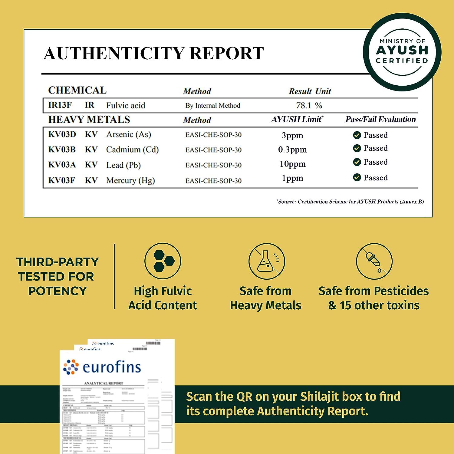 TruHabit Original Himalayan Shilajit Resin (20g) Organic Fulvic Acid