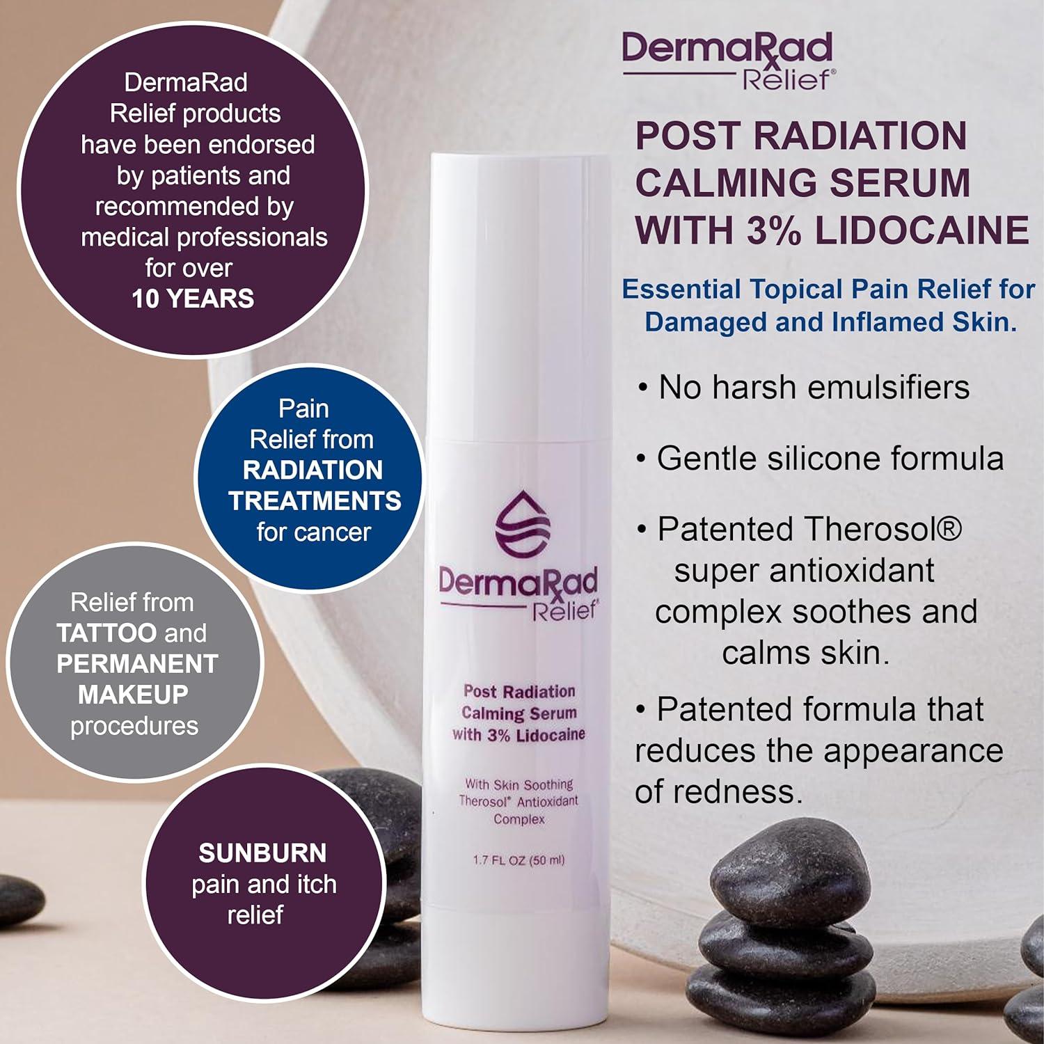 Radiation Burn Relief DermaRad Post Radiation Calming Serum with 3