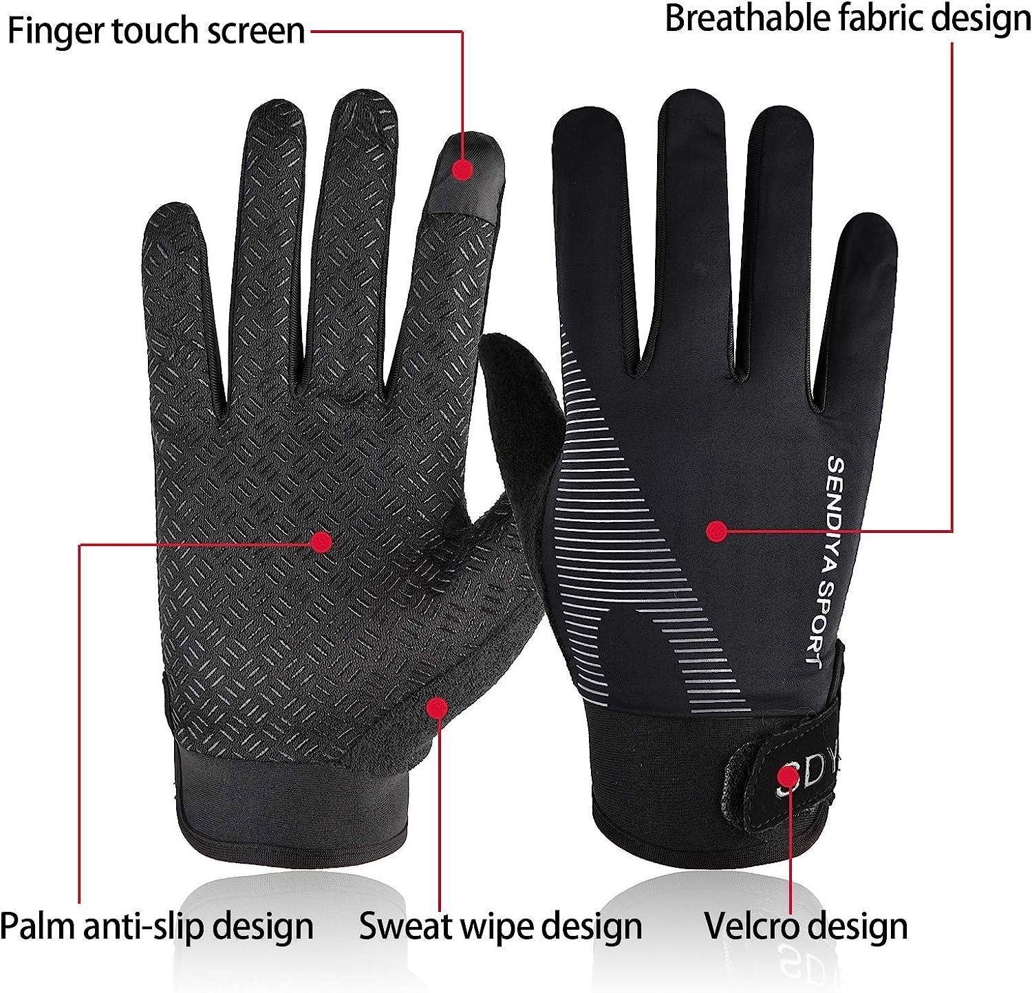 YHT Workout Gloves with Full Palm Protection Extra Grip Black Medium
