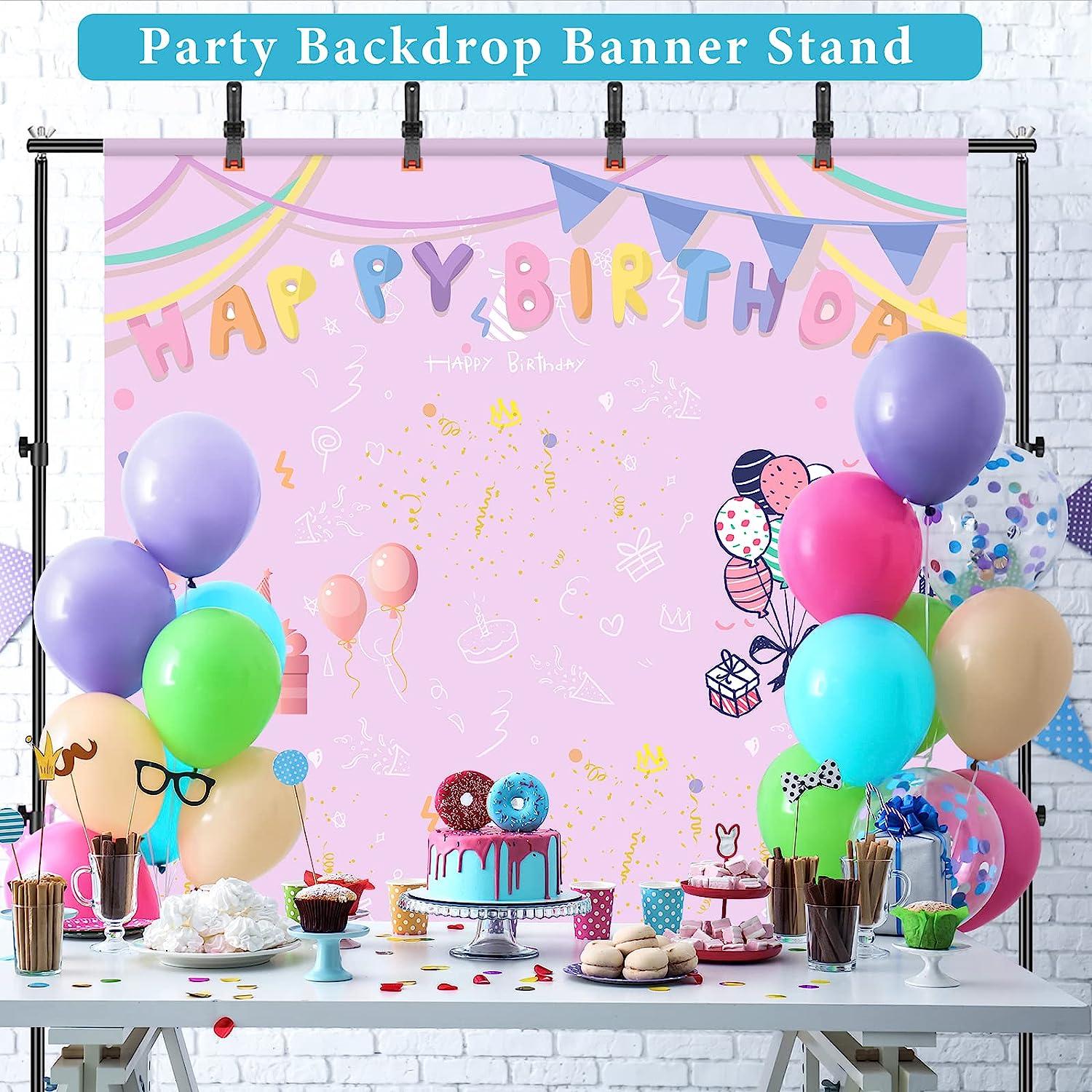 Professional Backdrop Stand for Parties, SoftTime Adjustable Backdrop