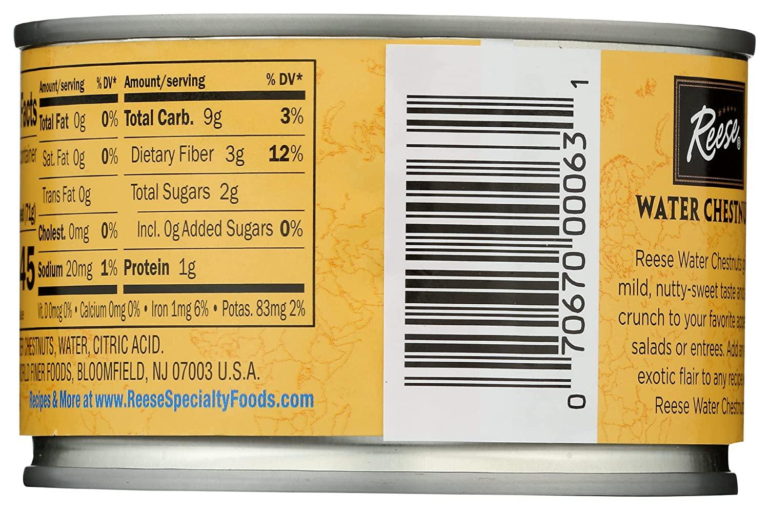 REESE Sliced Water Chestnuts, 8 OZ