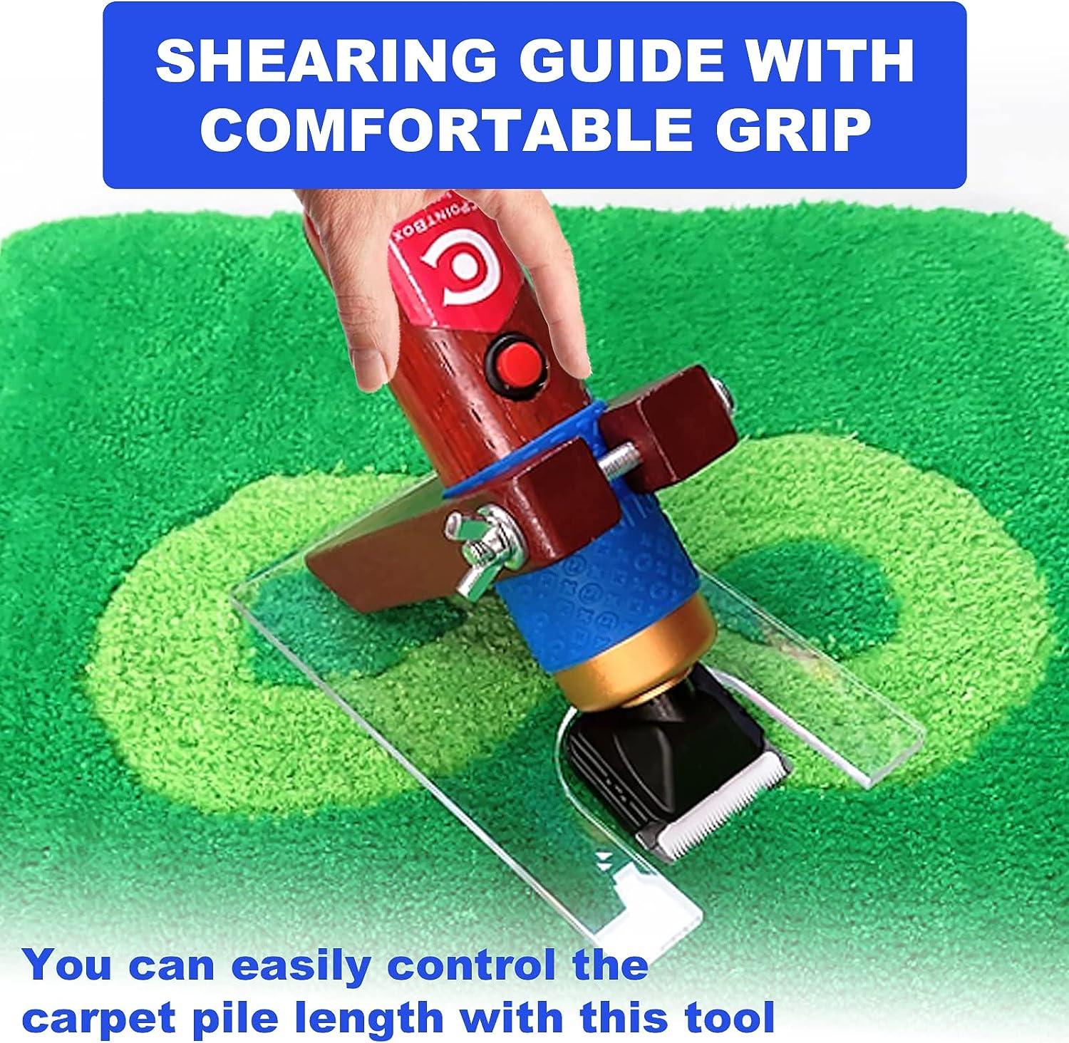 Riiai Carpet Trimmer with Shearing Guide, Carpet Shears Comes with 2  Blades, Low Noise Vibration Rug Trimmer, Carpet Carving Clippers for  Sculpting