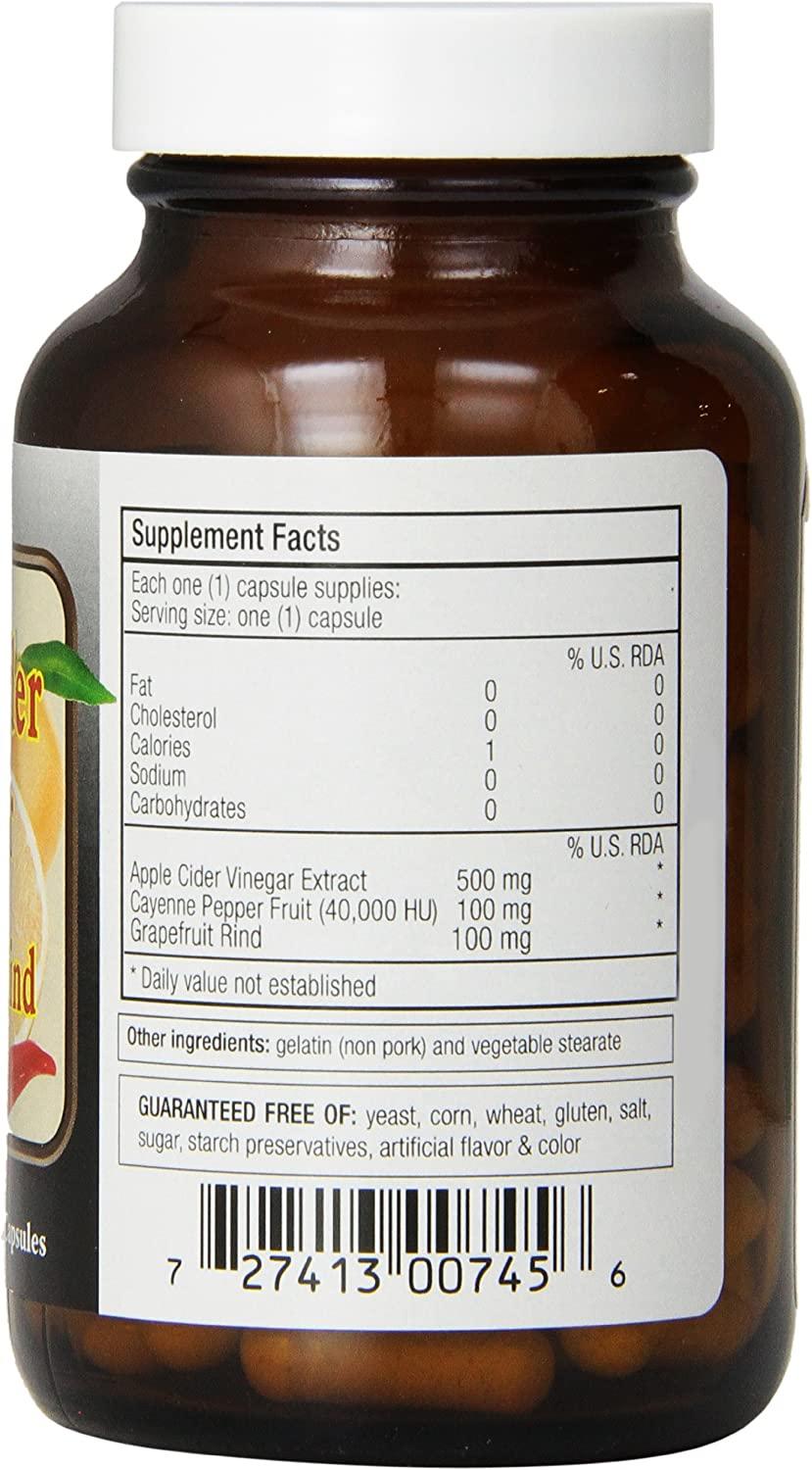 Only Natural Apple Cider Vinegar Plus Grapefruit Rind & Cayenne ...