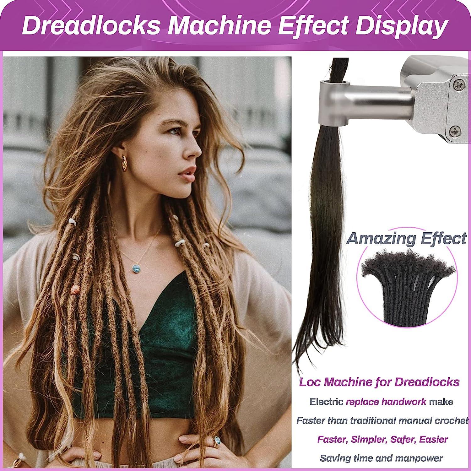 Dreadlocks Machine Instant Dreadlock Machine Replace Handwork Make Loc  Machine for Dreadlocks Suitable for Long Human Hair and Synthetic Hair-New  Upgrade Safer and Easier