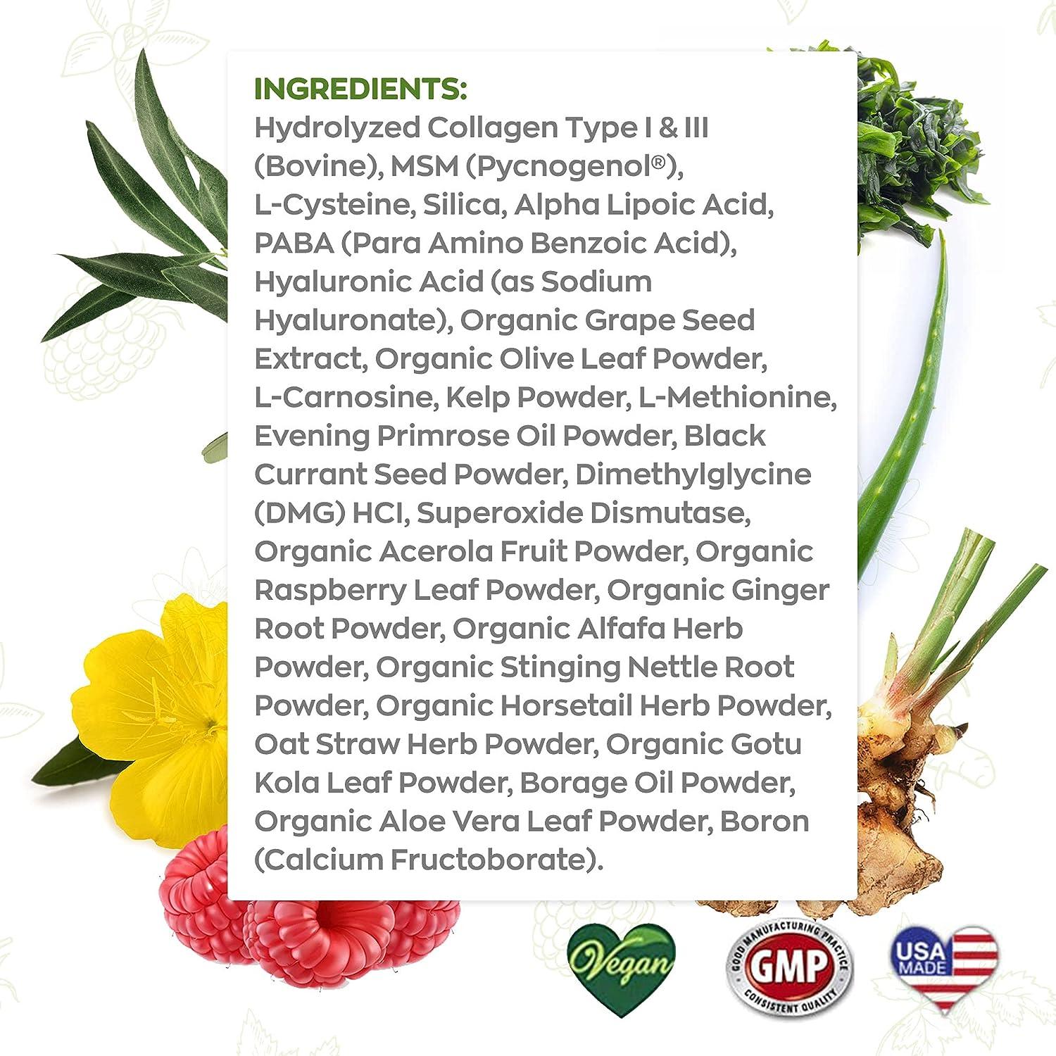 Luminance Multivitamin Collagen AllNatural Hair Skin Nails Vitamins