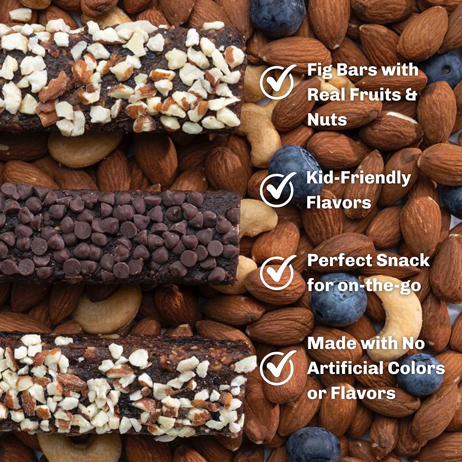 FigNuts Fig Bars Gluten Free Fig Bars, Fig Bar with Real Fruit Snack