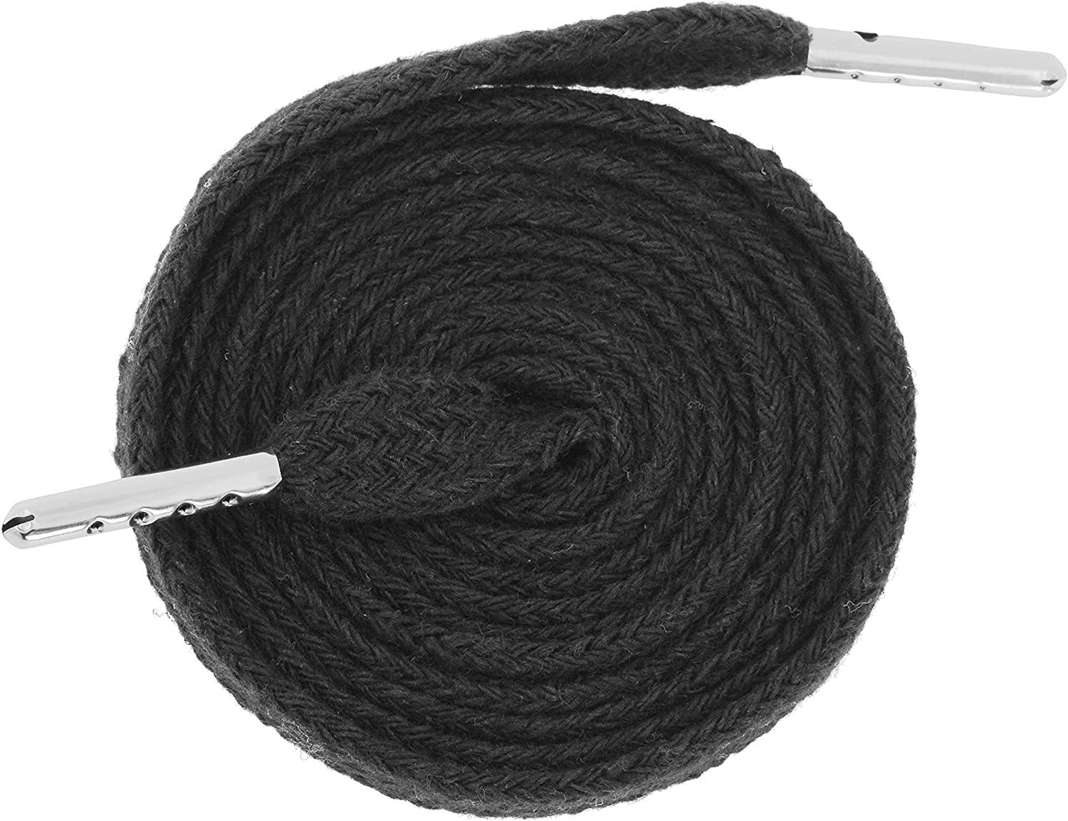 Mandala Crafts Black Flat Drawstring Cord Drawstring Replacement