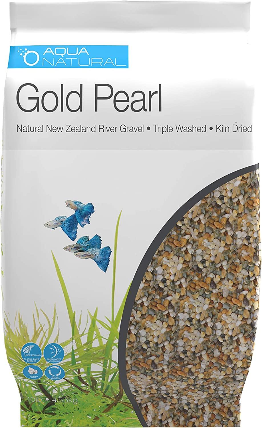 Gold Pearl 10lb Gravel Substrate for Aquariums, terrariums and vivariums