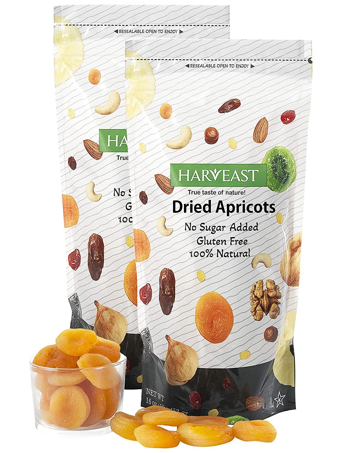 HARVEAST Dried Apricots Turkish Gourmet Dried Jumbo Apricots, No