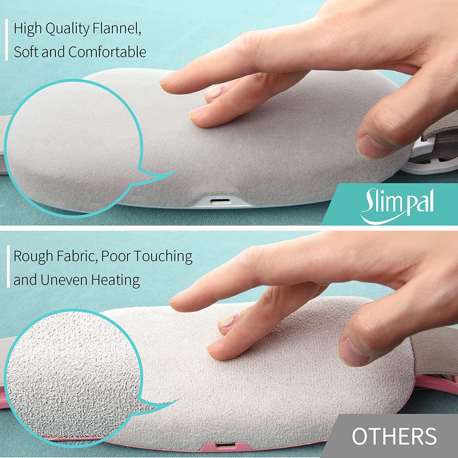 Slimpal Cordless Heating Pad with Massager Portable USB Heat Wrap for