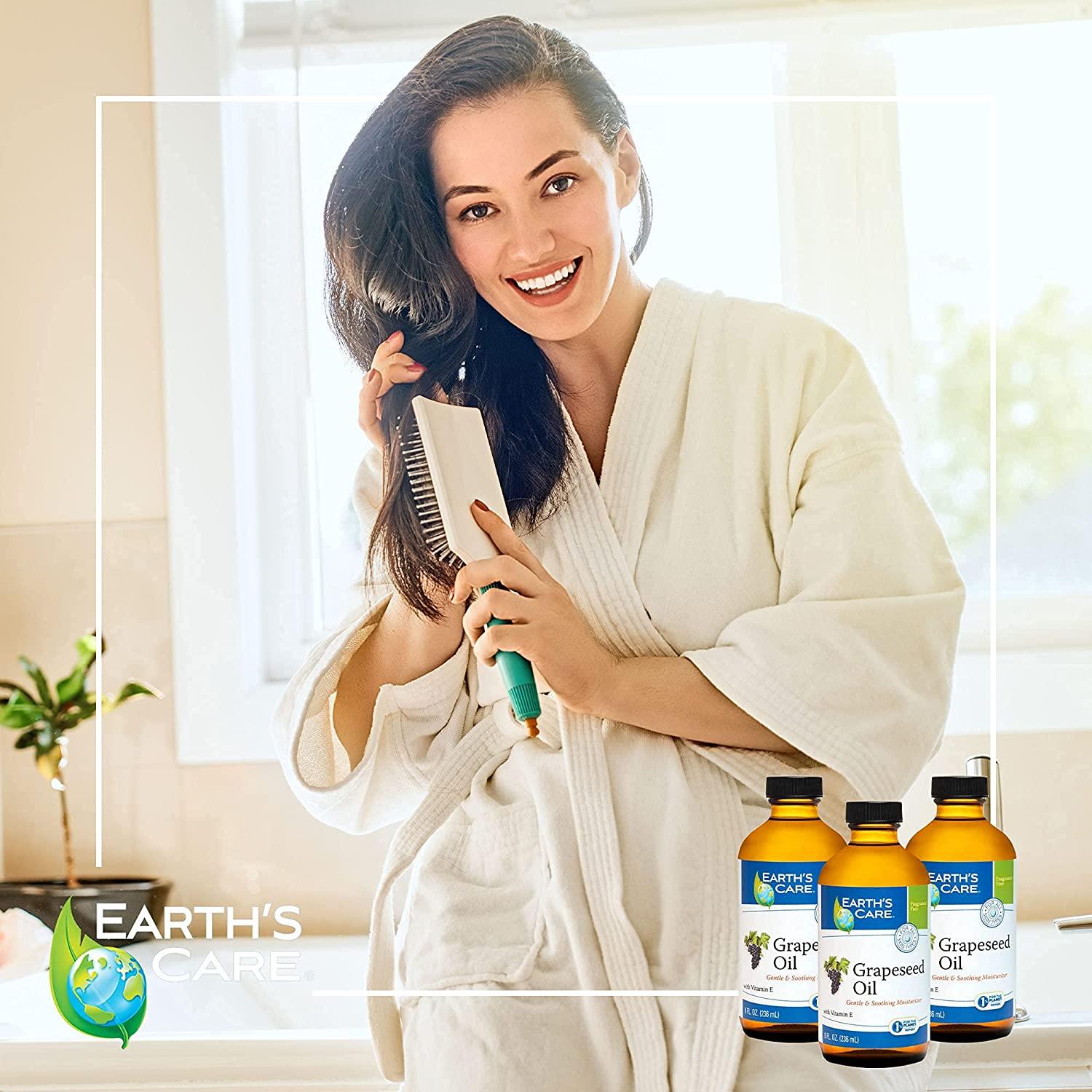 Earth’s Care Grapeseed Oil Natural Expeller Pressed Grapeseed Oil for