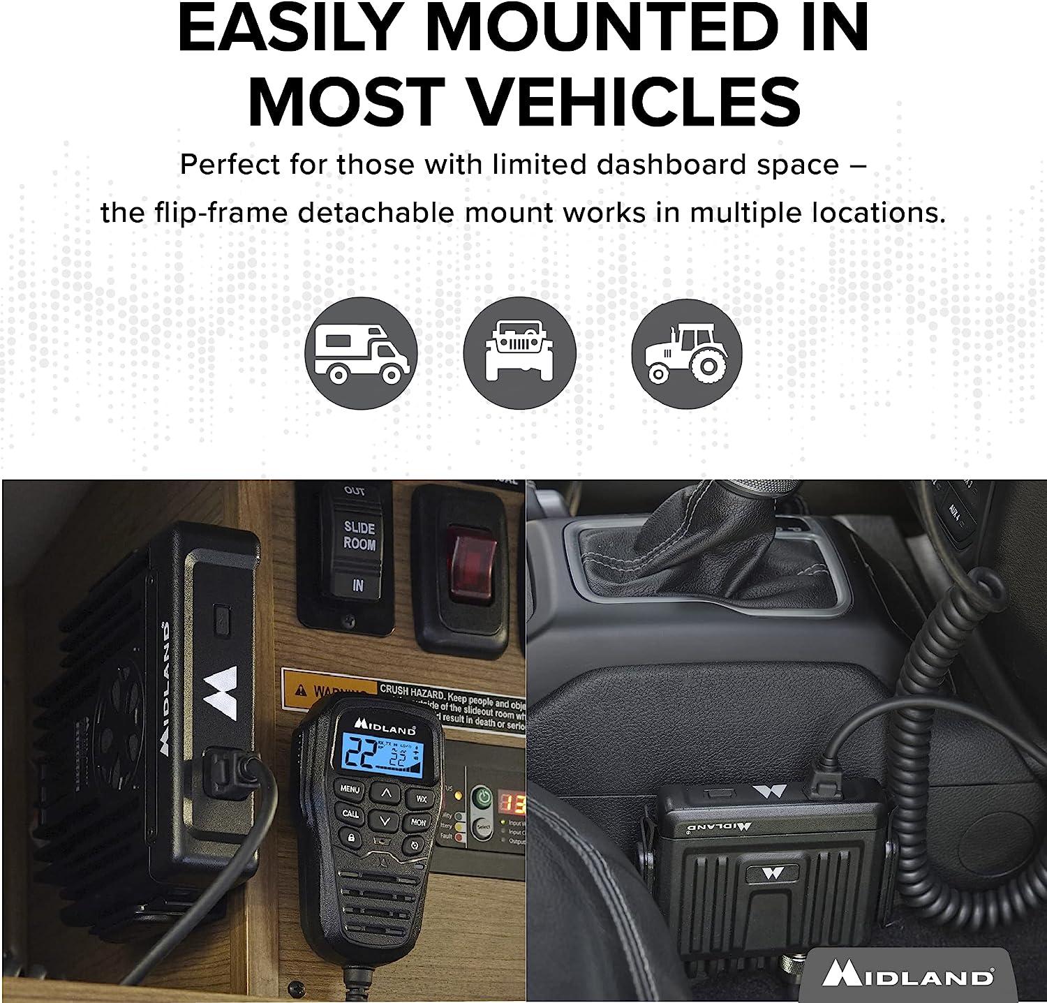 Midland MXT275VP415 Watt GMRS MicroMobile Two Way Radio ATVs UTVs