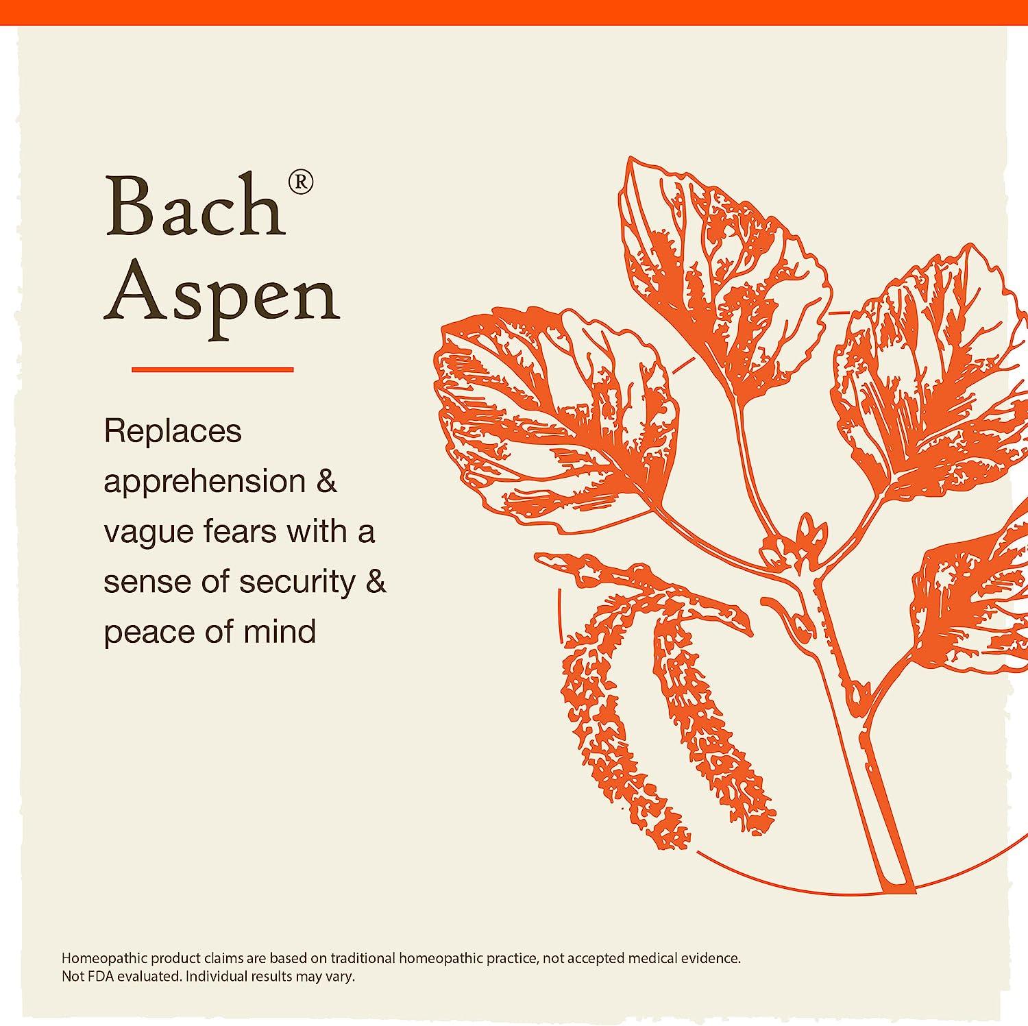 Bach Aspen Flower Remedy 20mL Dropper Natural Homeopathic Solution