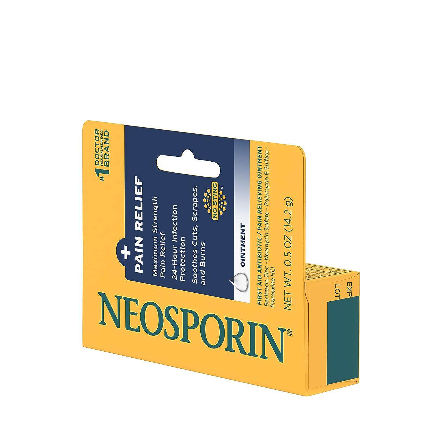 Neosporin + MaximumStrength Pain Relief Dual Action Ointment First Aid Topical Antibiotic