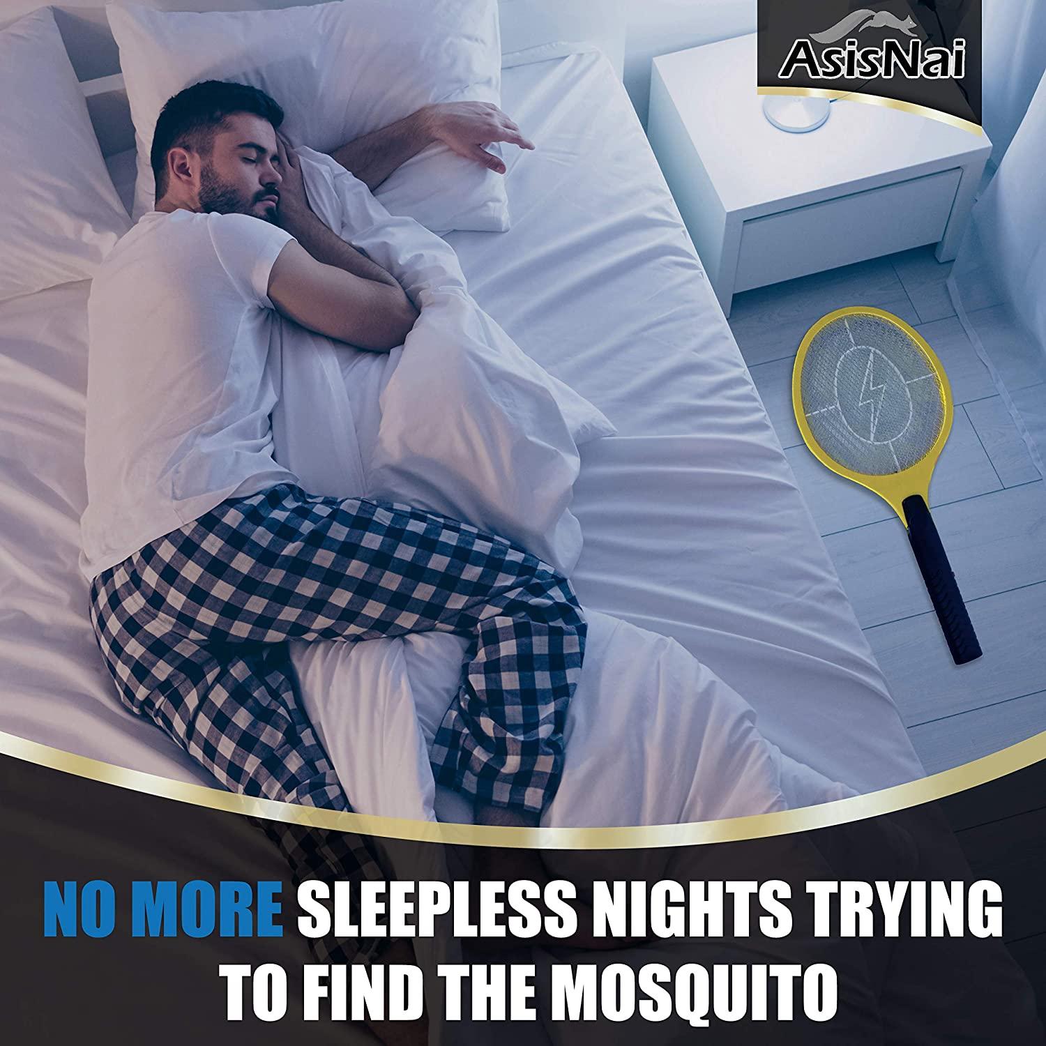 ASISNAI Bug Zapper 18" Electric Fly & Mosquito Swatter Racket Outdoor