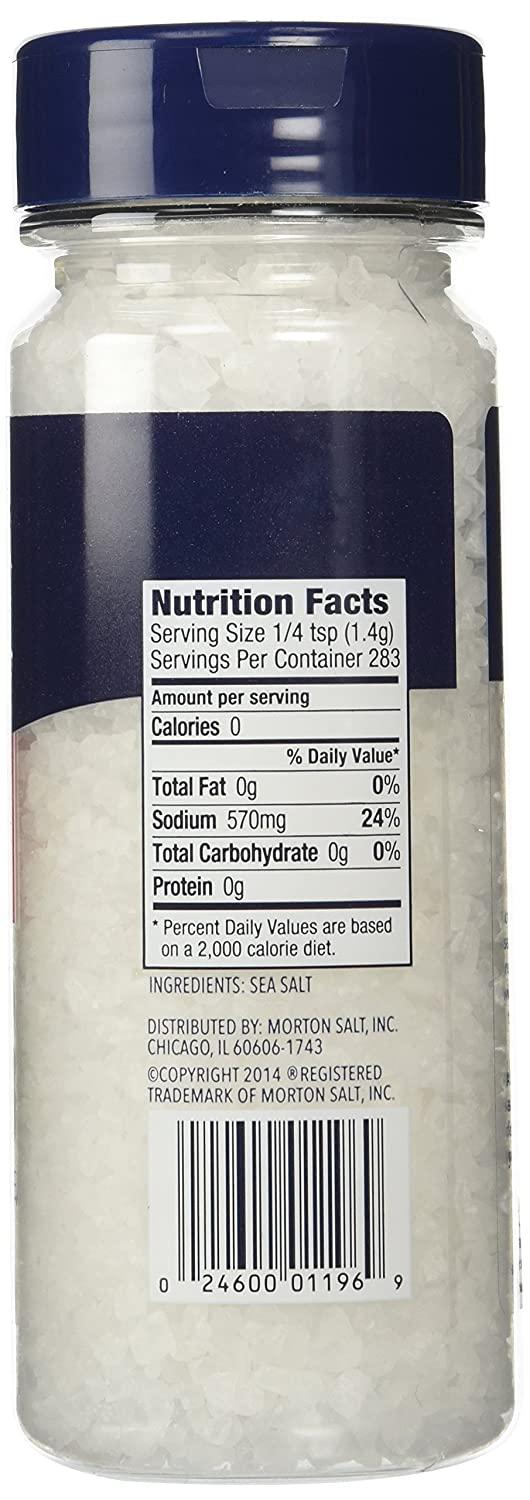 Morton Sea Salt Mill Refill 14 Ounce Canister (Pack of 2)