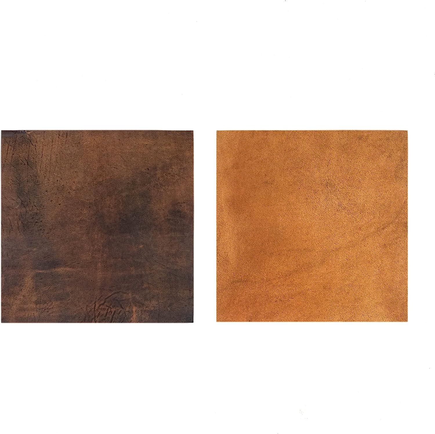 KEHLDMENG 12 x 24 Genuine Leather Pieces / 10 SF Leather Sheets for  Leather Working/Random Colours (5 pc)