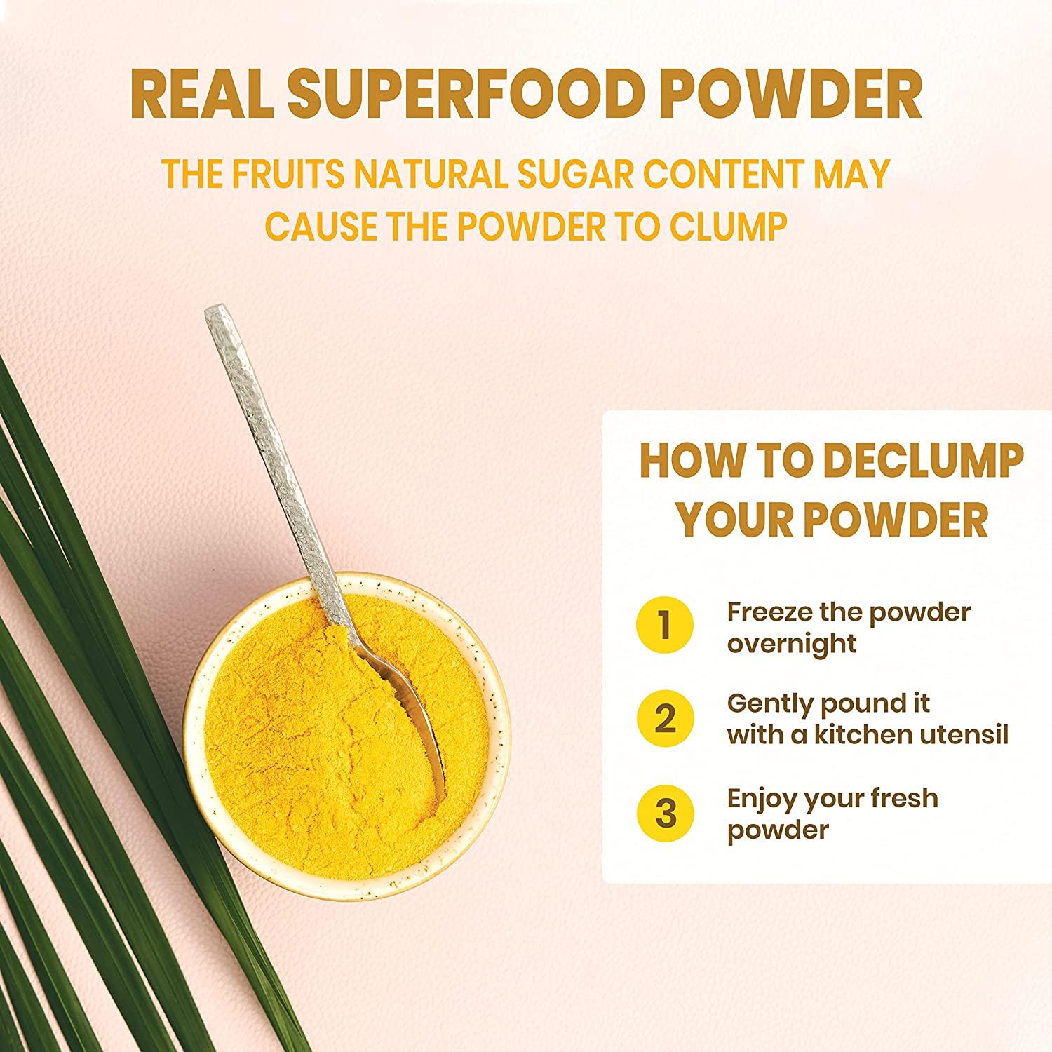 Jungle Powders Passion Fruit Powder 3.5oz, Natural Unsweetened Powdered