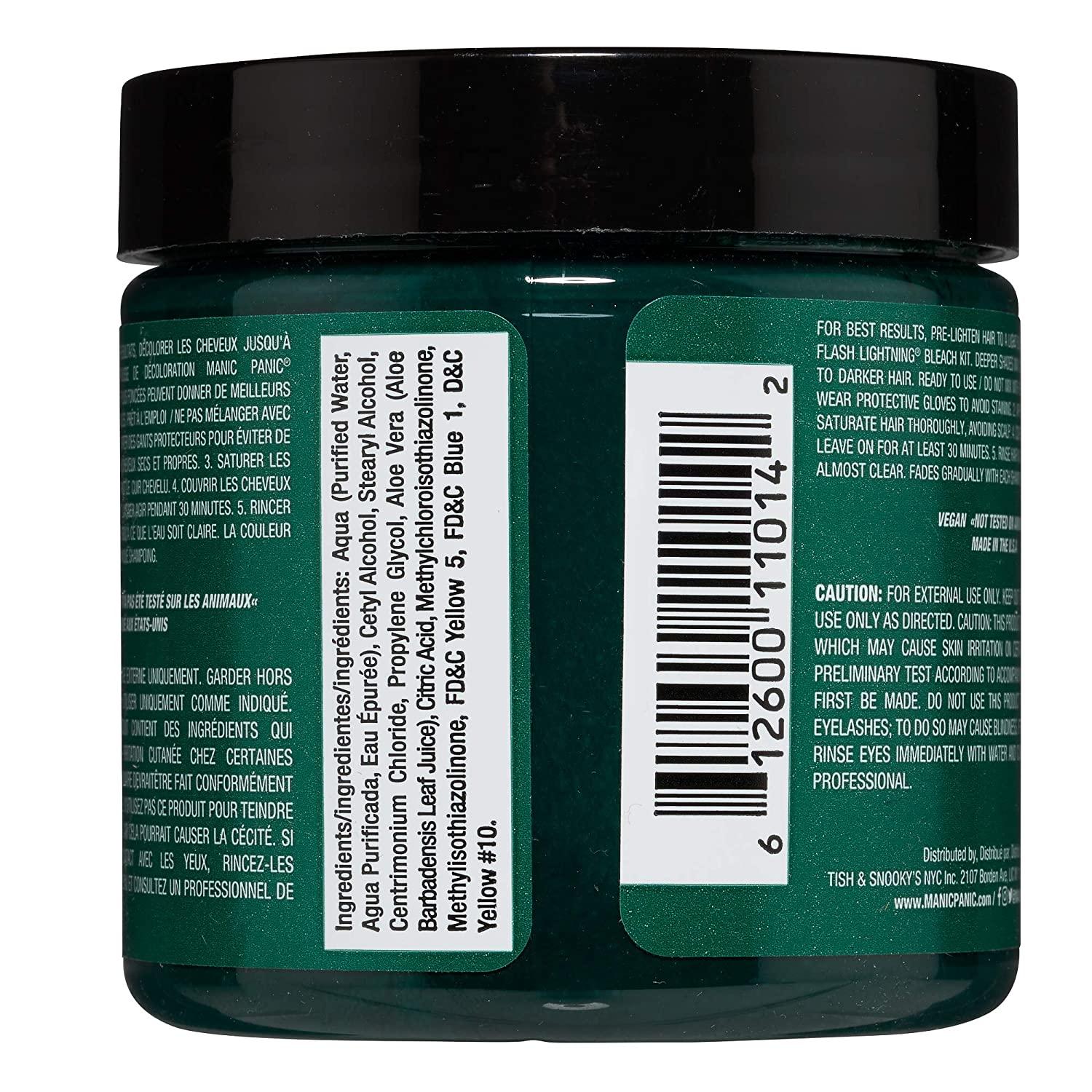 MANIC PANIC Green Envy Hair Dye Vibrant Emerald Green Vegan