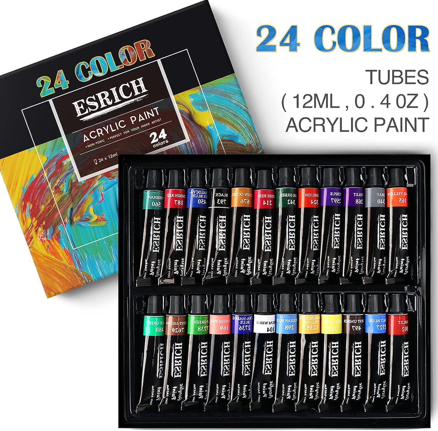 Art Paint Set for Kids, Painting Supplies Kit with 5 Canvas Panels, 8  Brushes, 12 Acrylic Paints, Multi-Function Table Easel, Etc, Premium  Acrylic