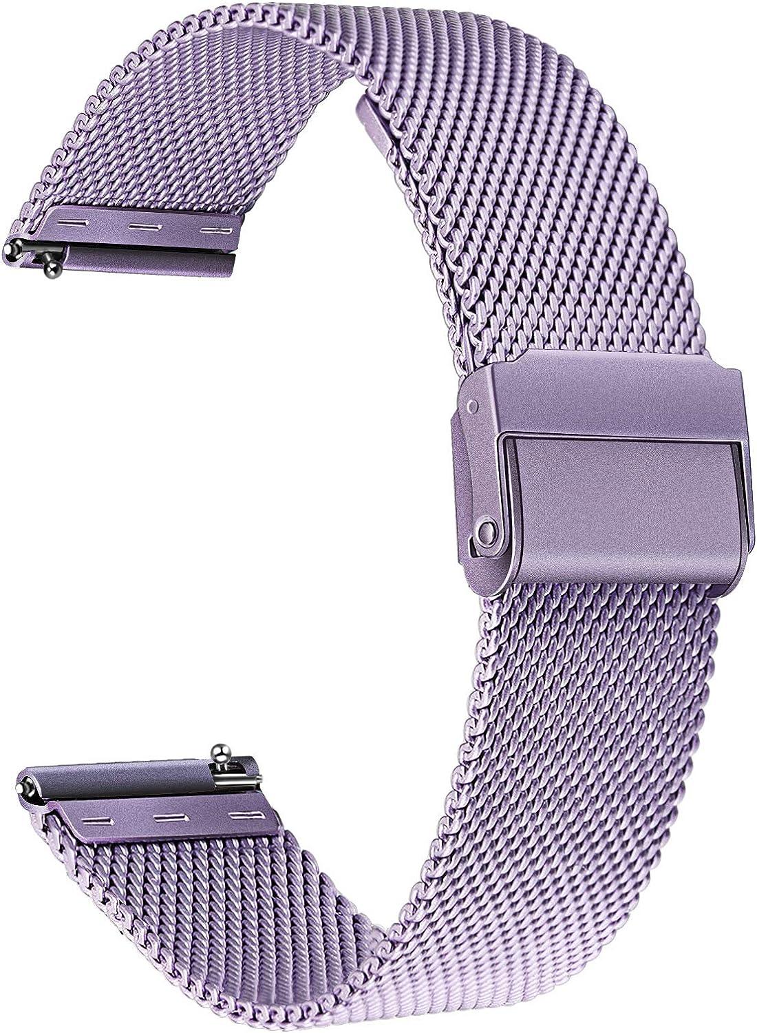 Clasp Shorten Mesh Watch Band TRUMiRR Woven Stainless Steel