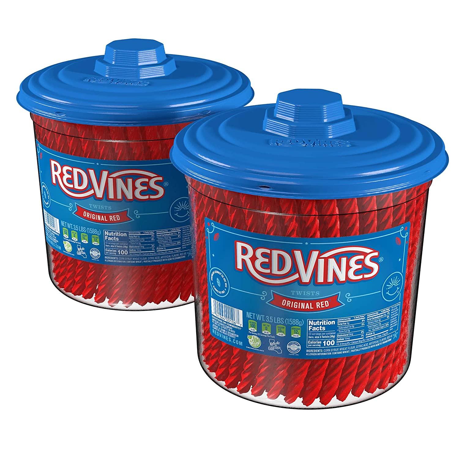 Red Vines Licorice Original Red Flavor Soft & Chewy Candy Twists 3.5