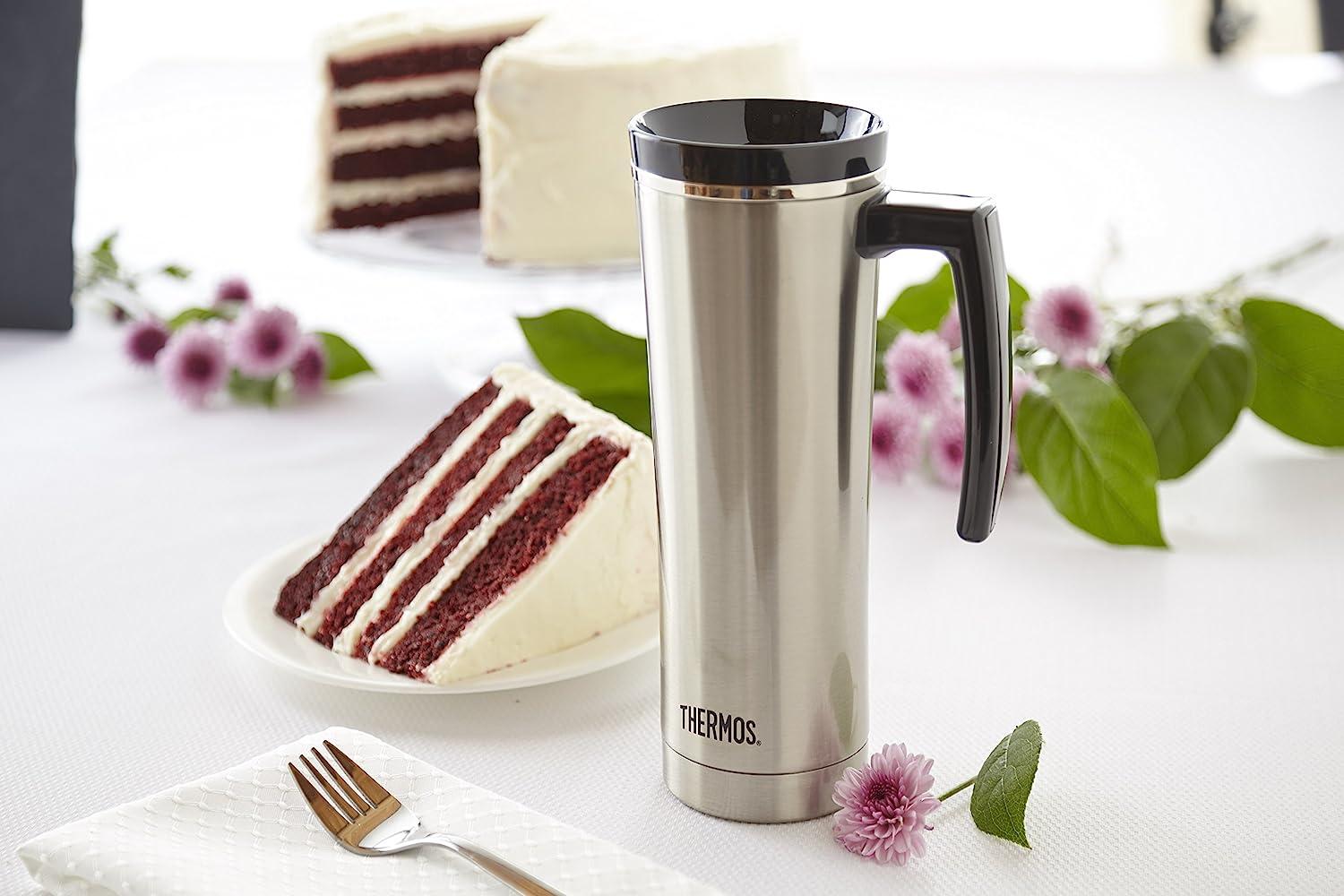 Thermos 16oz Vacuum Insulated Travel Mug Stainless Steel/Black