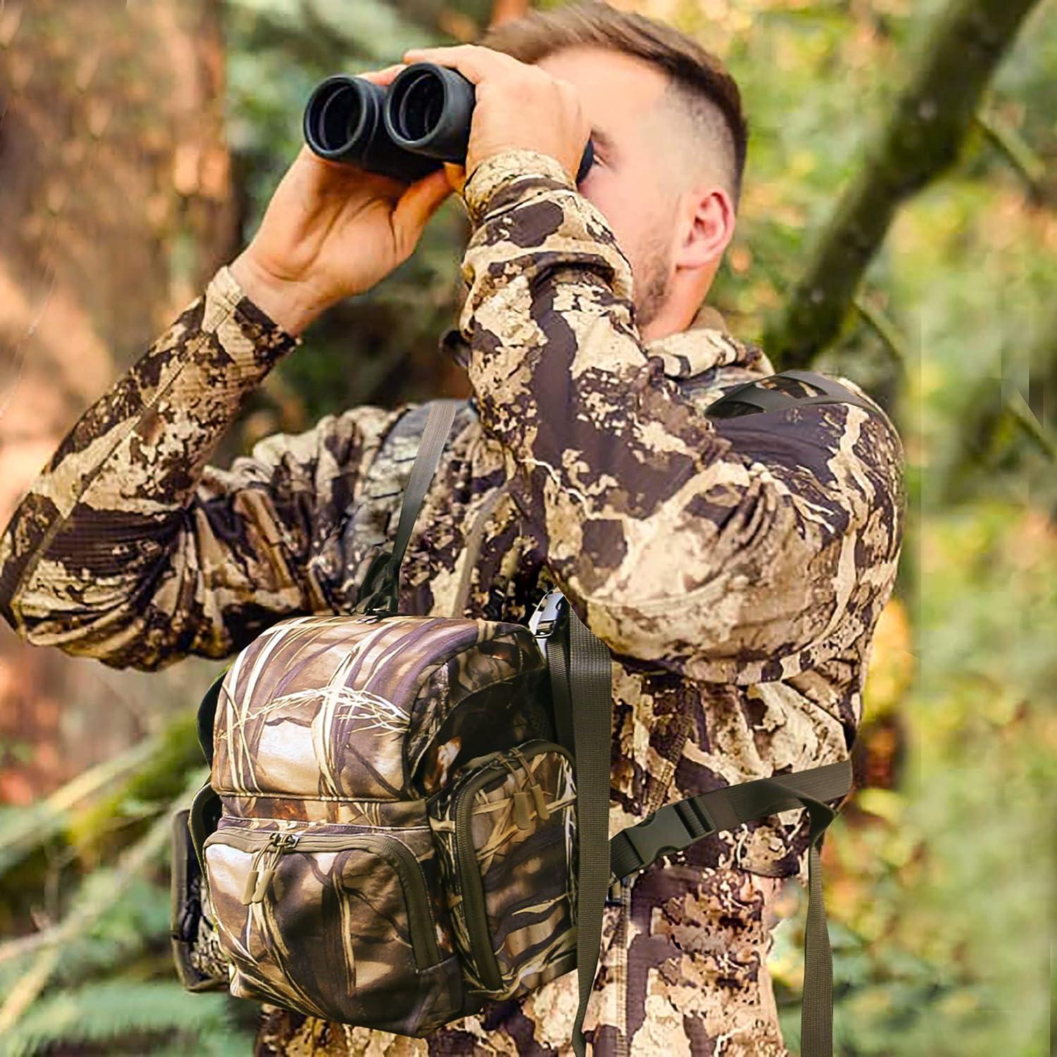 MDSTOP Binocular Harness Chest Pack - Hunting Bino Case With Rangefinder Pouch