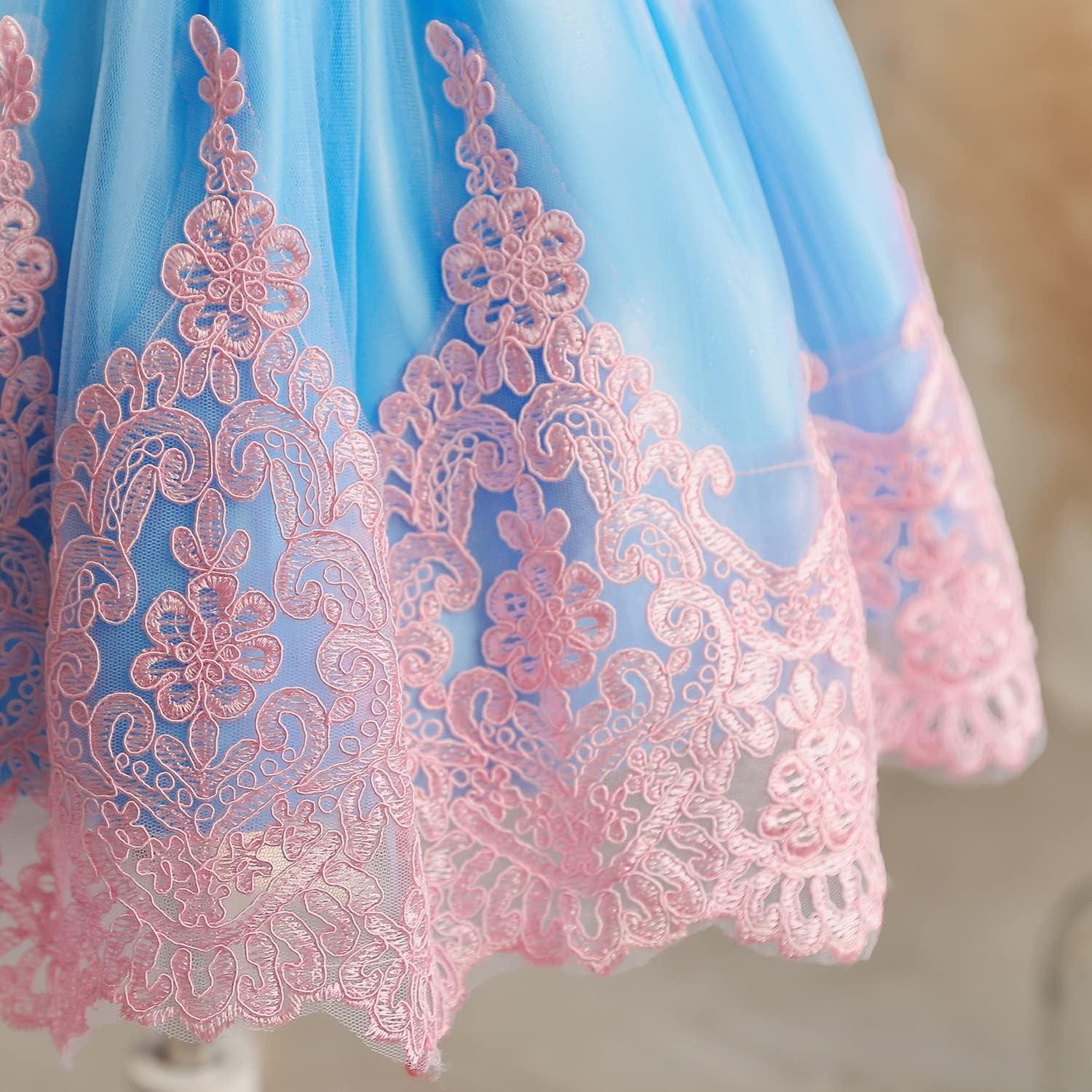 NNJXD Baby Girl Dress Tutu Birthday Party Gown 2-3 Years Pink & Blue - 2025  Collection | Buy Now with Express International Delivery | GoSupps.com