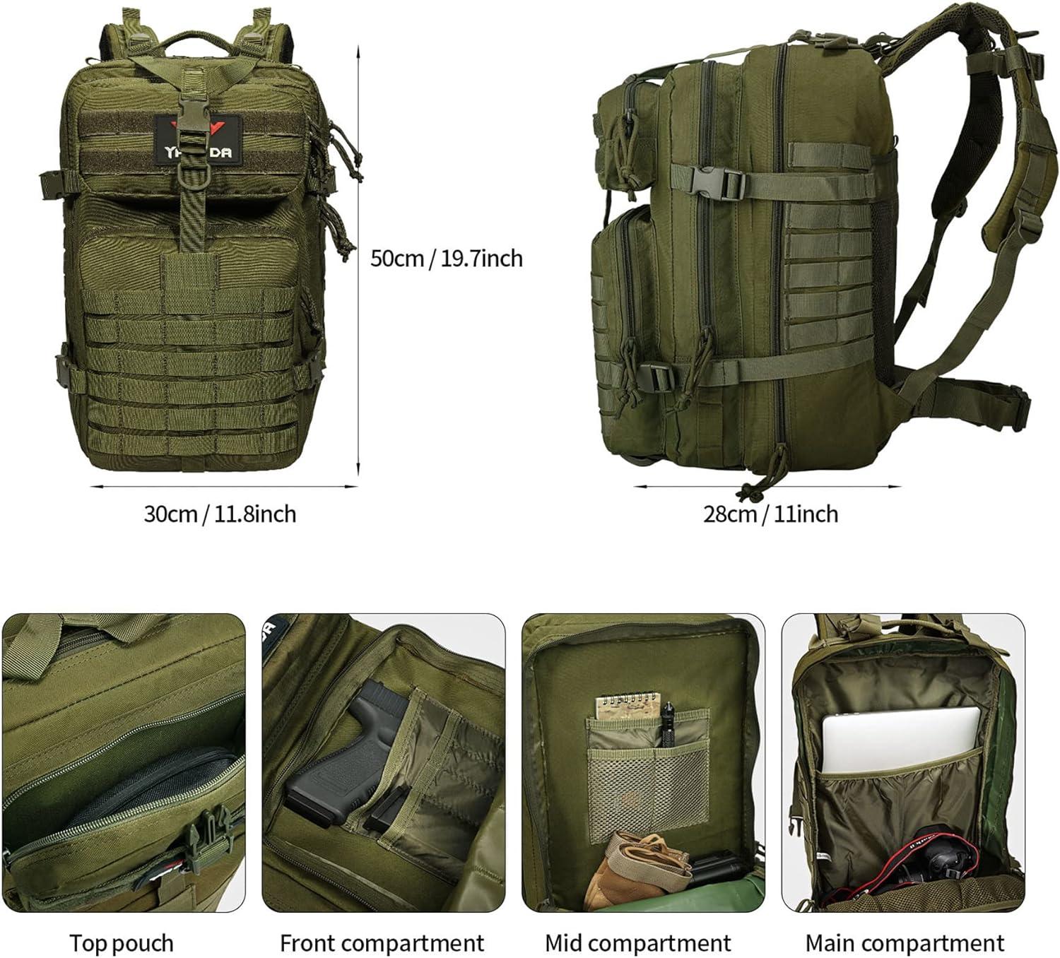 vAv YAKEDA 45L Military Tactical Backpack for Men Army Survival