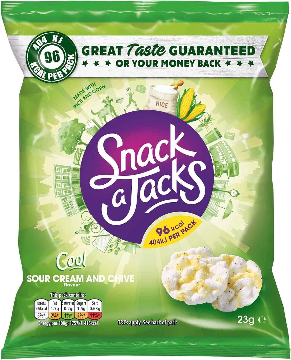 Snack A Jacks Sour Cream & Chive Snacks 24x23g Buy Now with Express
