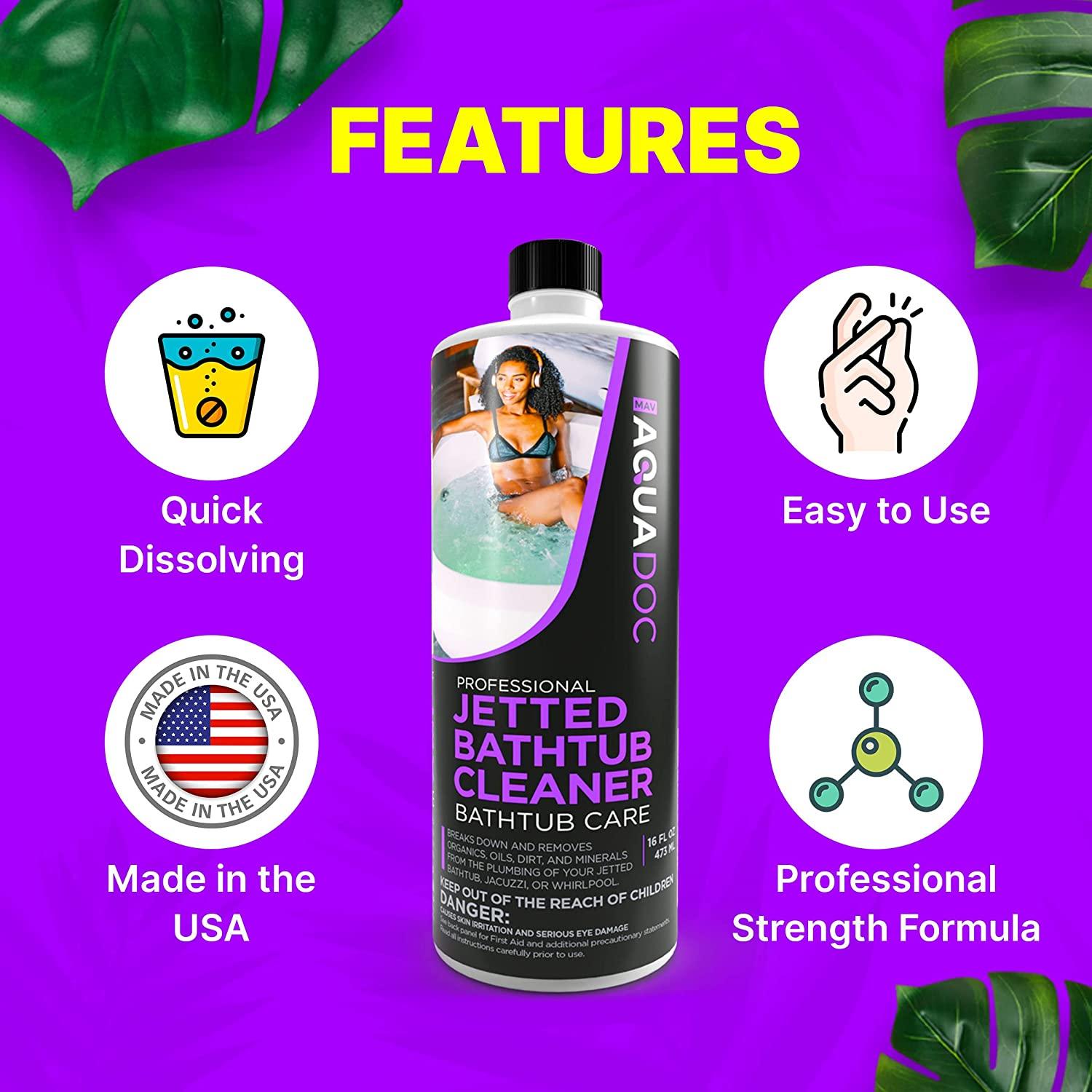 AquaDoc Jetted Bathtub Cleaner Bathtub Jet Cleaner & Spa Cleaner