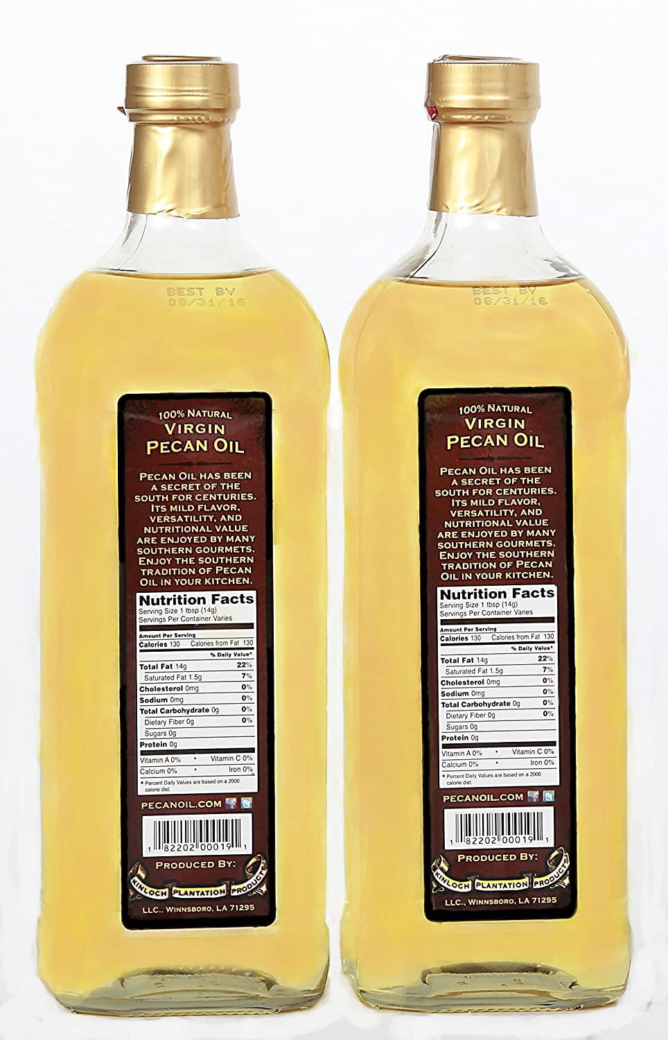 Kinloch Plantation Products Pecan Oil, Two (2) 1000 ML Bottles