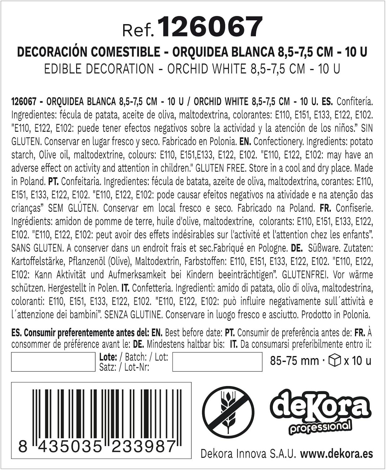 Azalea Edible Baking Decorations - White, 24 Pieces