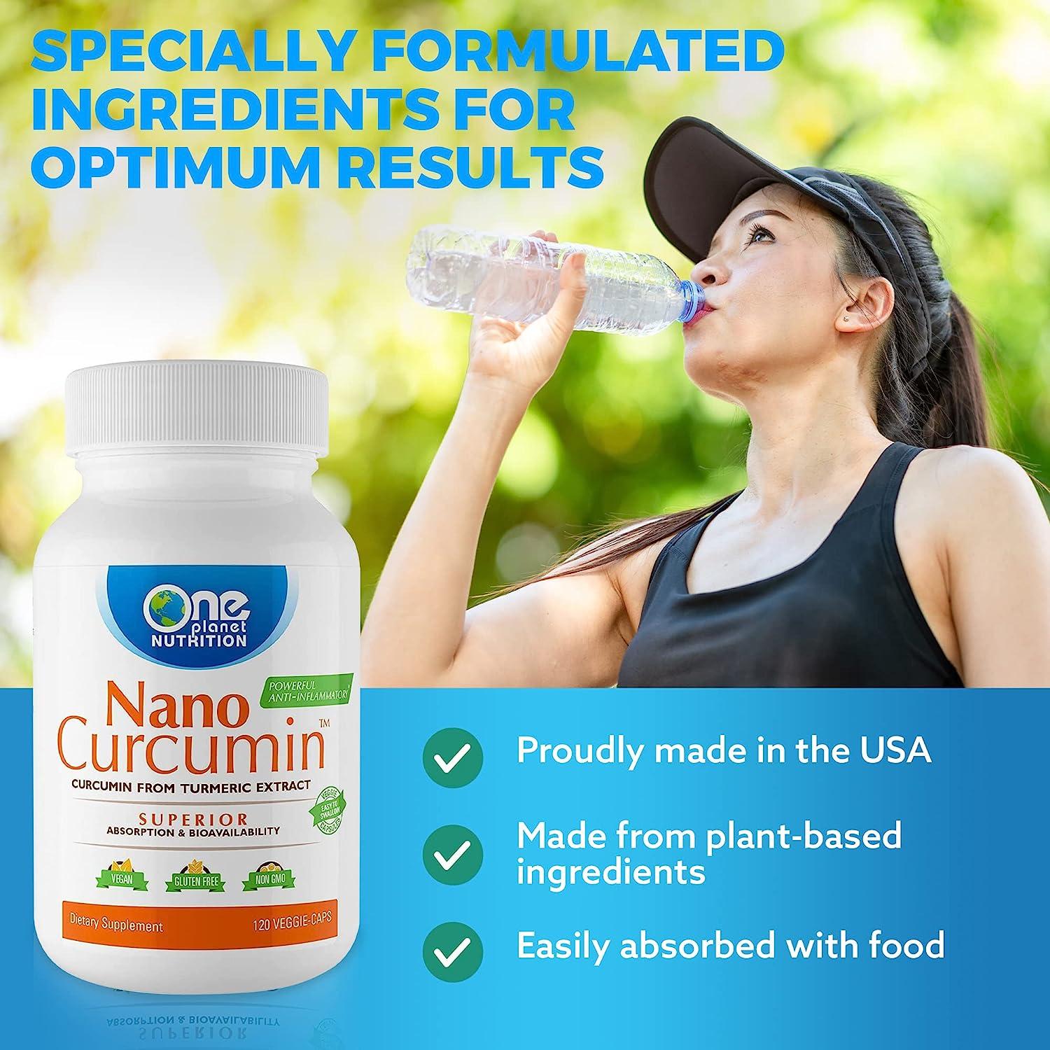 One Nutrition Nano Curcumin 500 mg, Turmeric Curcumin Water