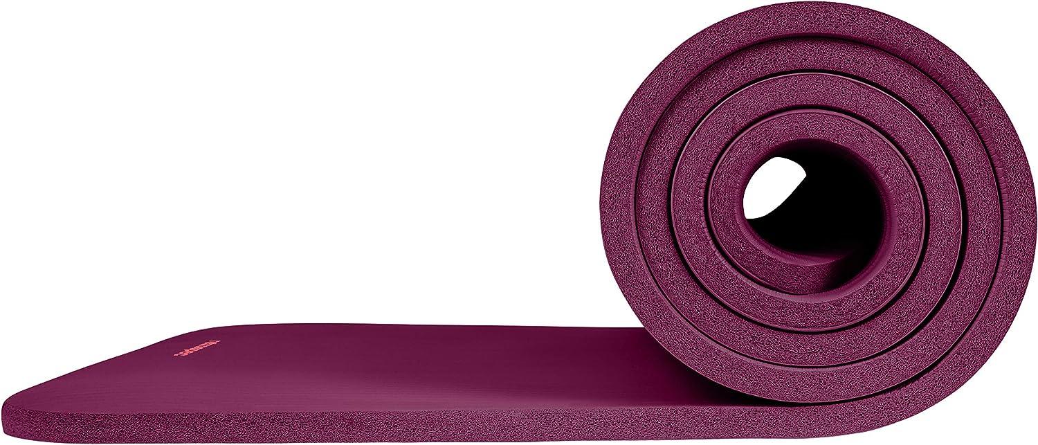 Retrospec Retrospec Solana Yoga Mat 1/2" Thick w/ Nylon Strap for Men &  Women - Non Slip Excercise Mat for Yoga, Pilates, Stretching, Floor &  Fitness Workouts Boysenberry 1/2 Inch