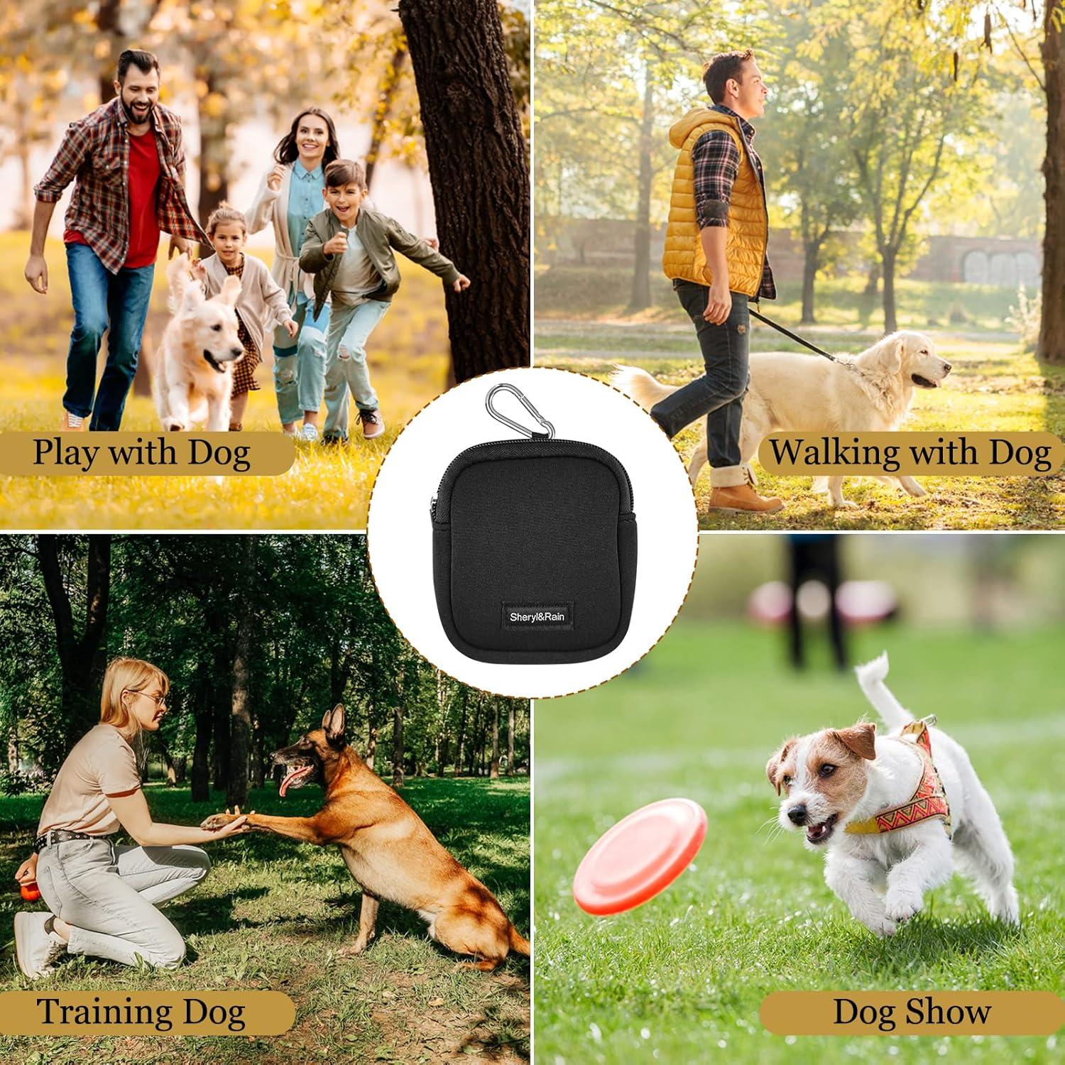 Sheryl&Rain Small Dog Treat Bag, Puppy Dog Training Pouch With