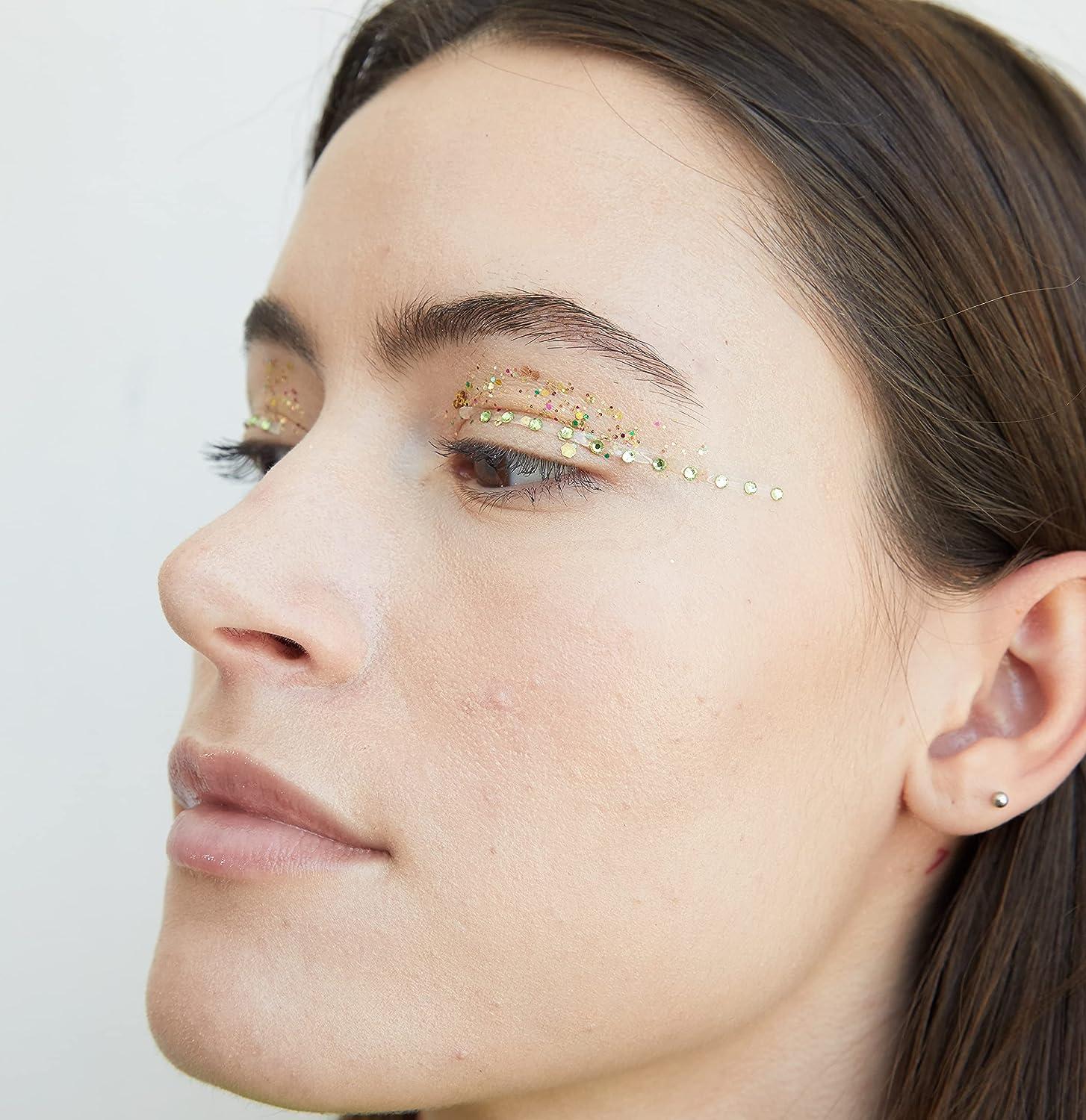 PaintLab Eye Gems Self-Adhesive Rhinestones for Makeup Face Jewels for  Beginners Kids Teens and Women Star Lover
