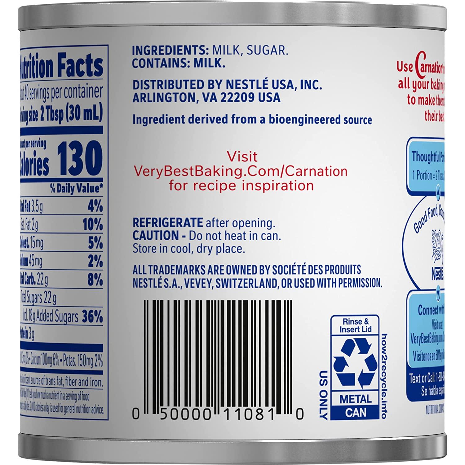 Carnation Sweetened Condensed Milk, 14 oz, Unflavored 1 Pack
