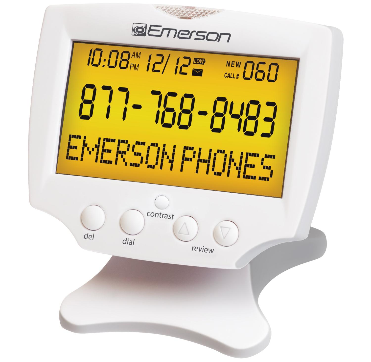 Emerson EM60 Large Display Talking Caller ID Box With 60 Numbers