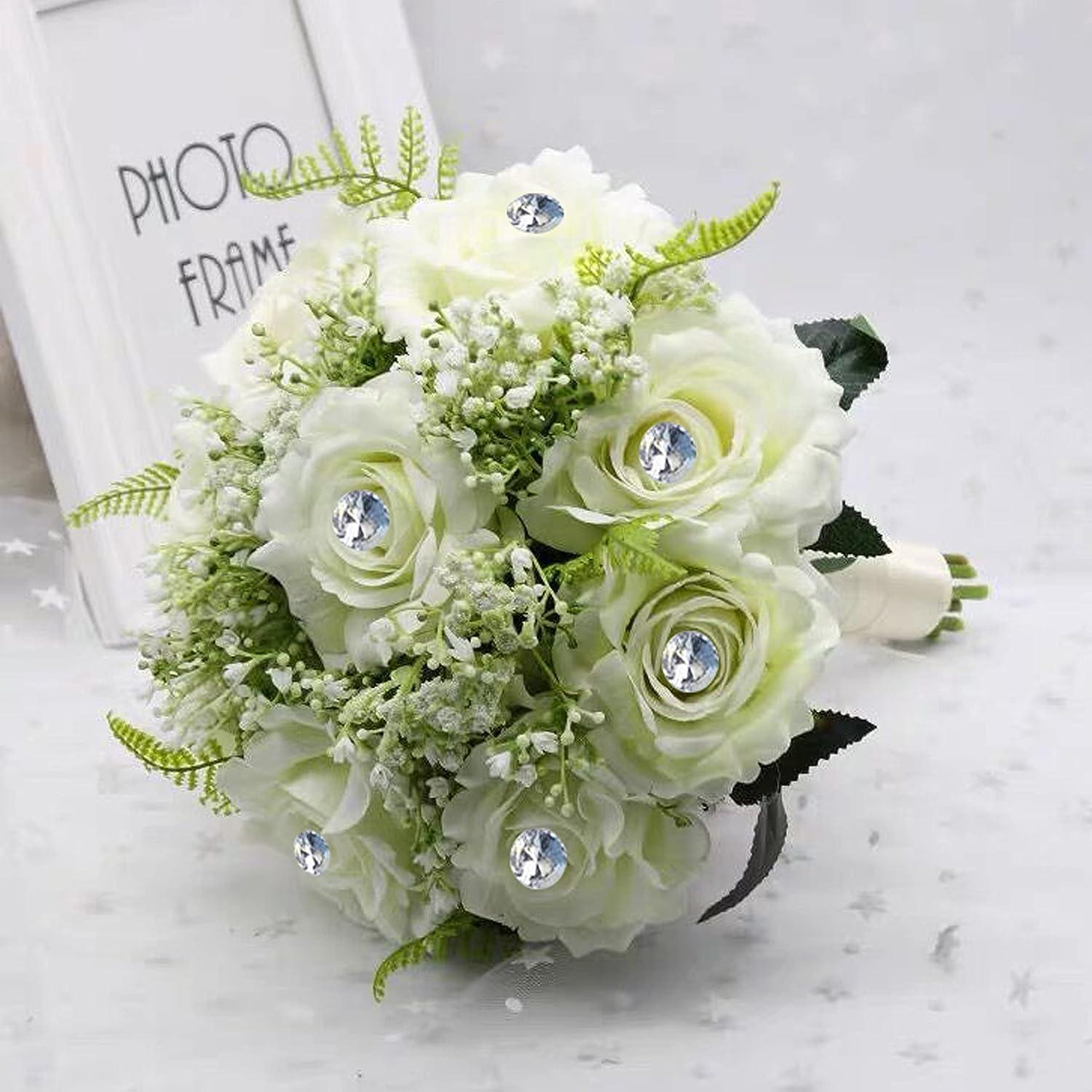 100 PCS Bouquet Flower Pins Clear Sewing Pins Crystal Diamond Head Pins