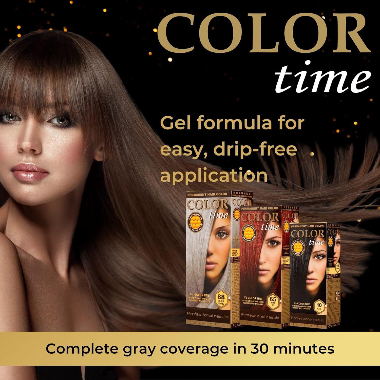 COLOR TIME Permanent Gel Hair Dye Pearl Blonde Color 92 Enriched