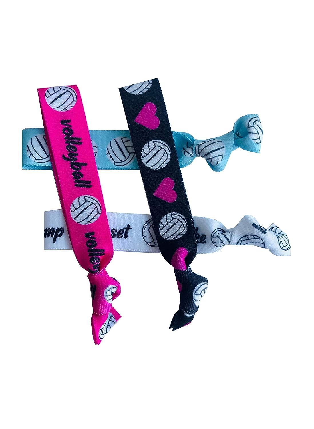 8 Piece Volleyball Gift Hair Ties Team & Teen Girls Accessories